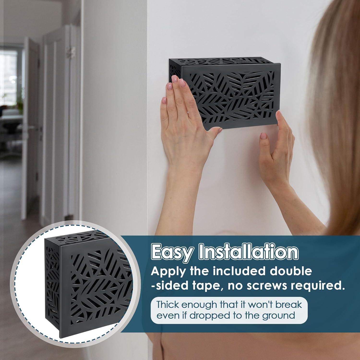 Caja Cubierta de Timbre Saillong de Madera Negra 24.4x15.2cm