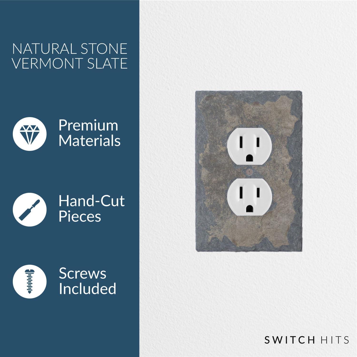 Placa de Pared SWITCH HITS 1 Dúplex Pizarra Reciclada 8.26x12.7cm