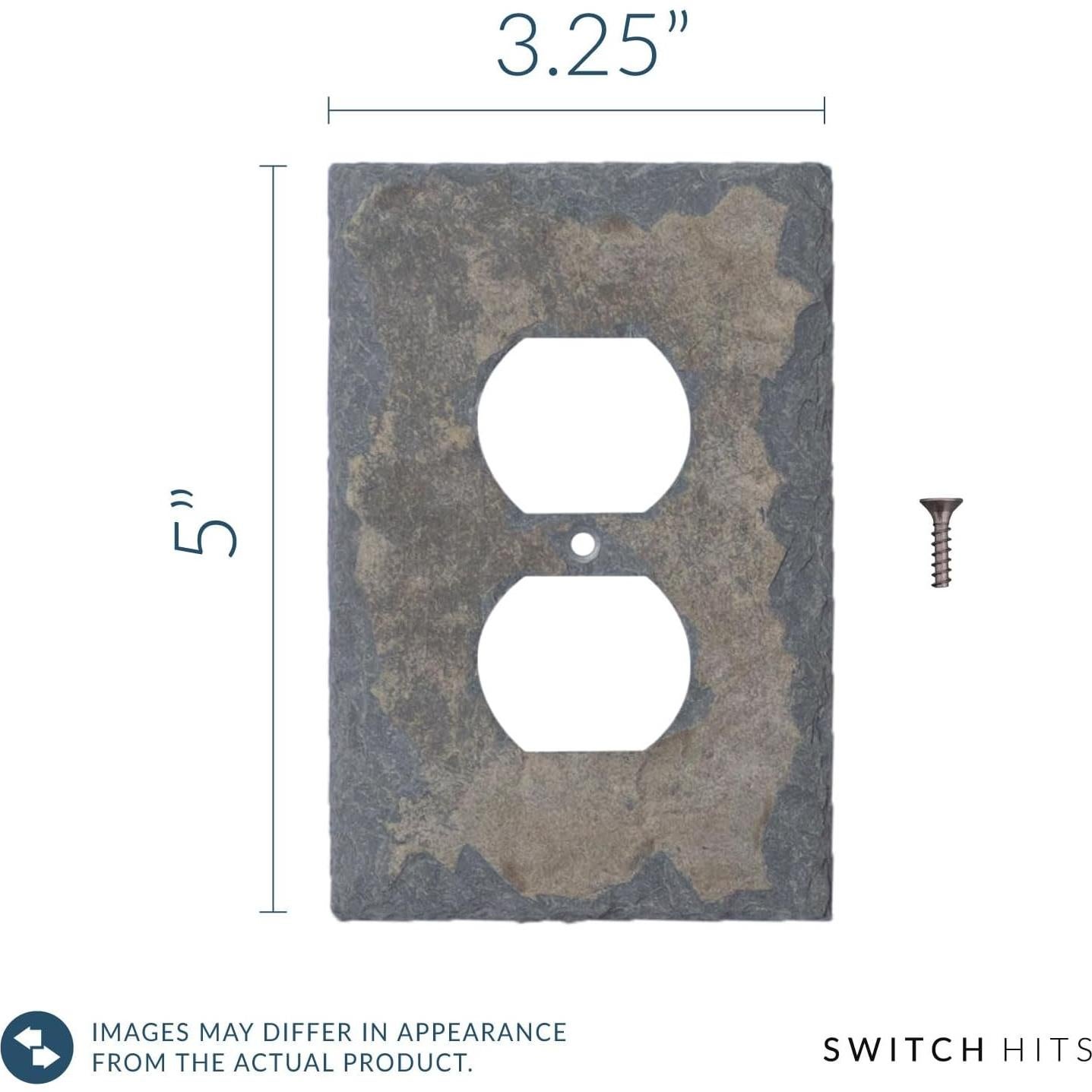 Placa de Pared SWITCH HITS 1 Dúplex Pizarra Reciclada 8.26x12.7cm