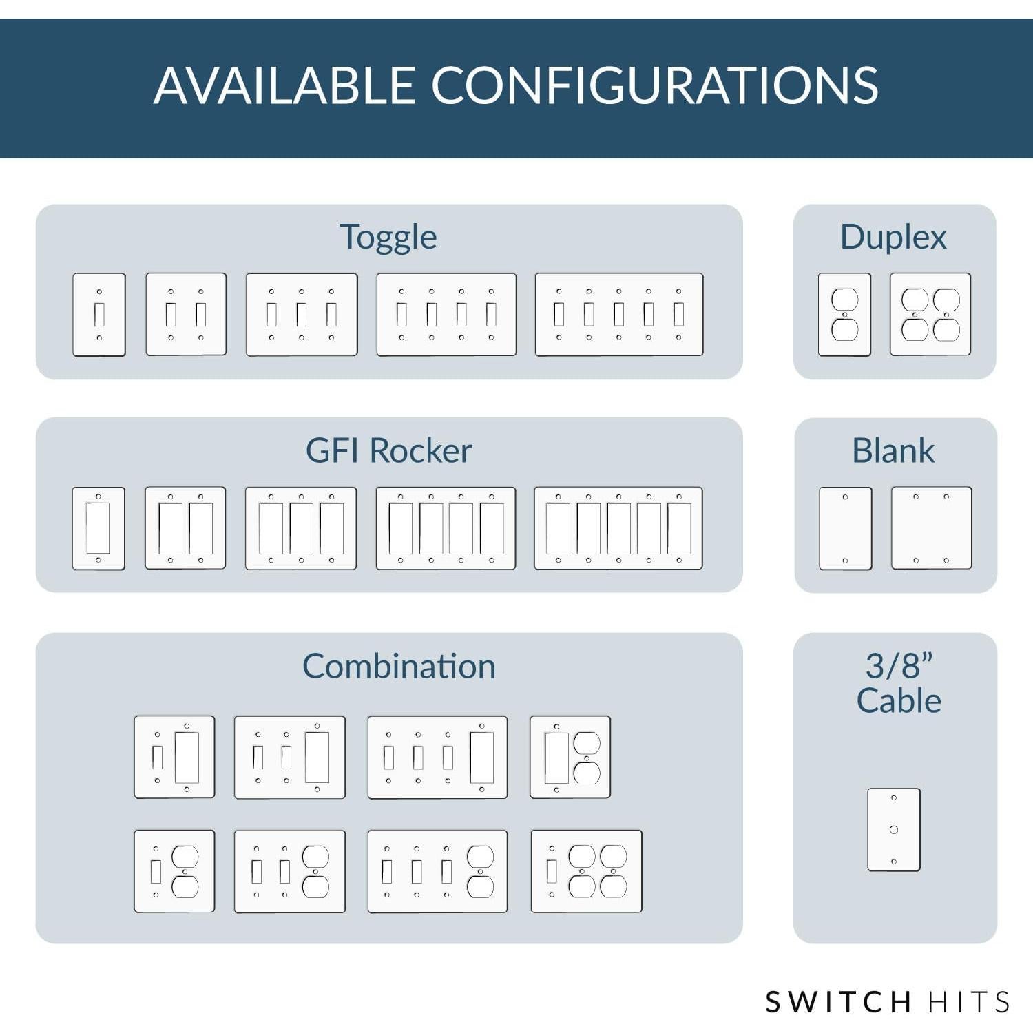 Placa de Pared SWITCH HITS 1 Dúplex Pizarra Reciclada 8.26x12.7cm