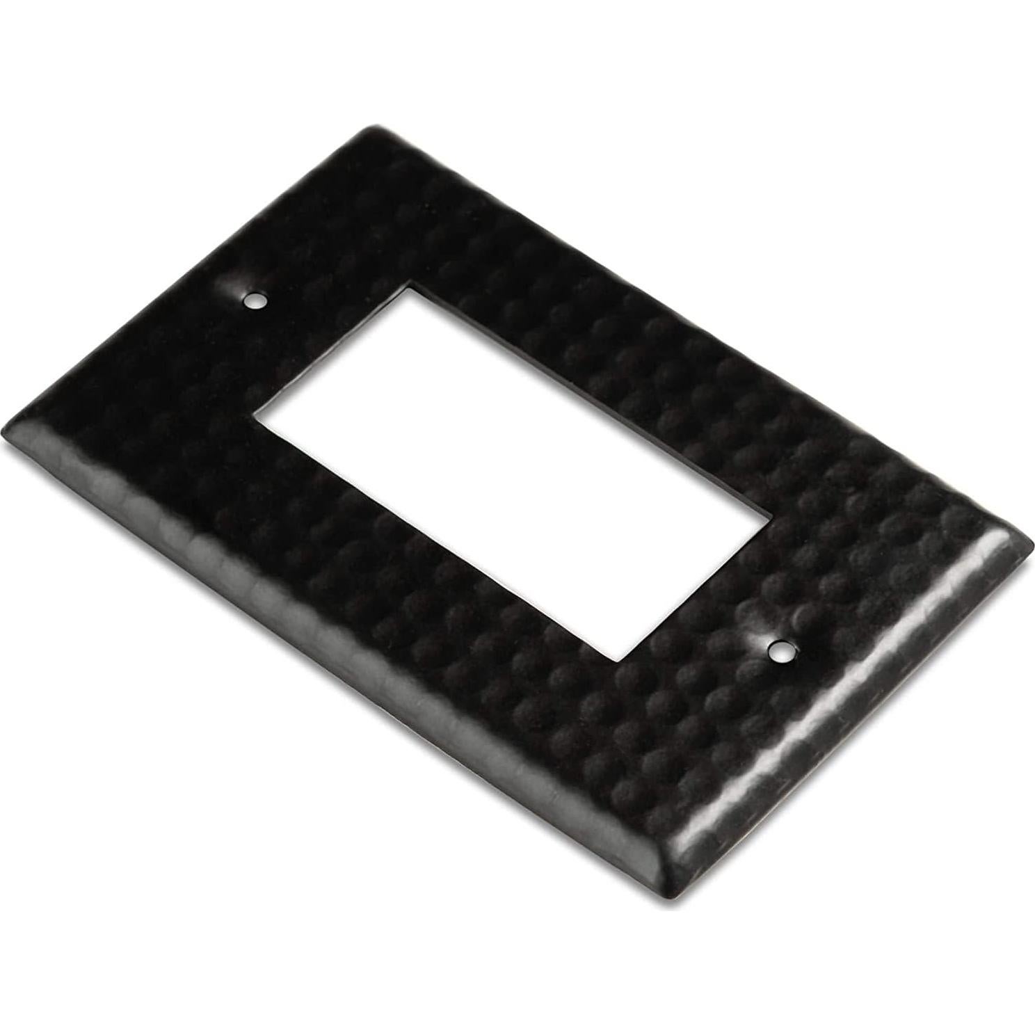 Placa de Pared Rocker Monarch Abode Negro Mate 1 Gang