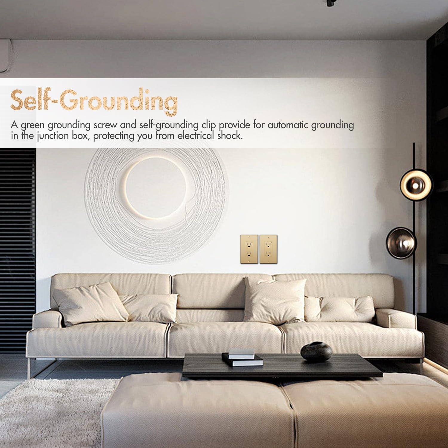 Receptáculo Decorador Micmi 15A Dorado 10 Paquete UL