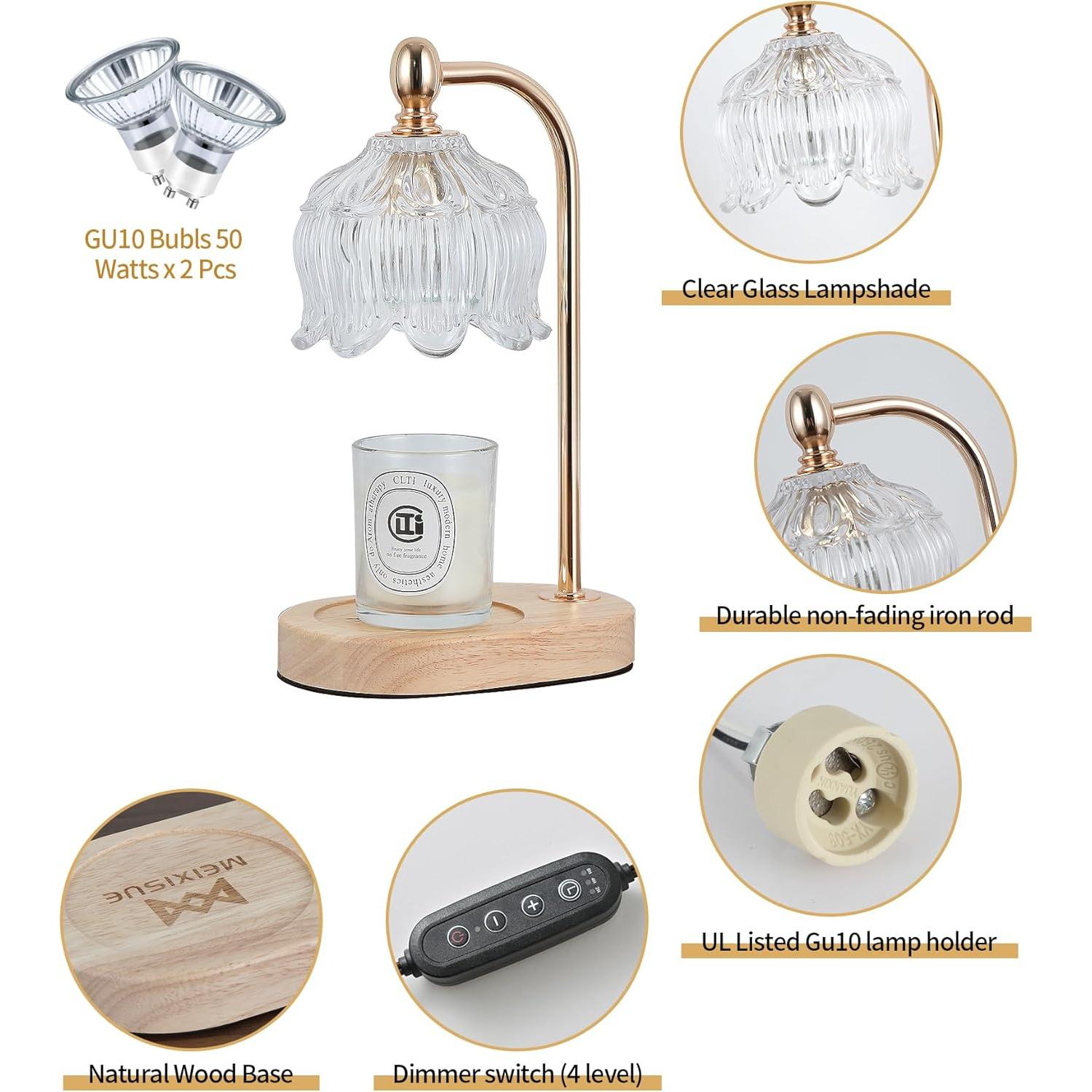 Lámpara Calentadora de Velas MEIXI T6008 con Temporizador y Regulador