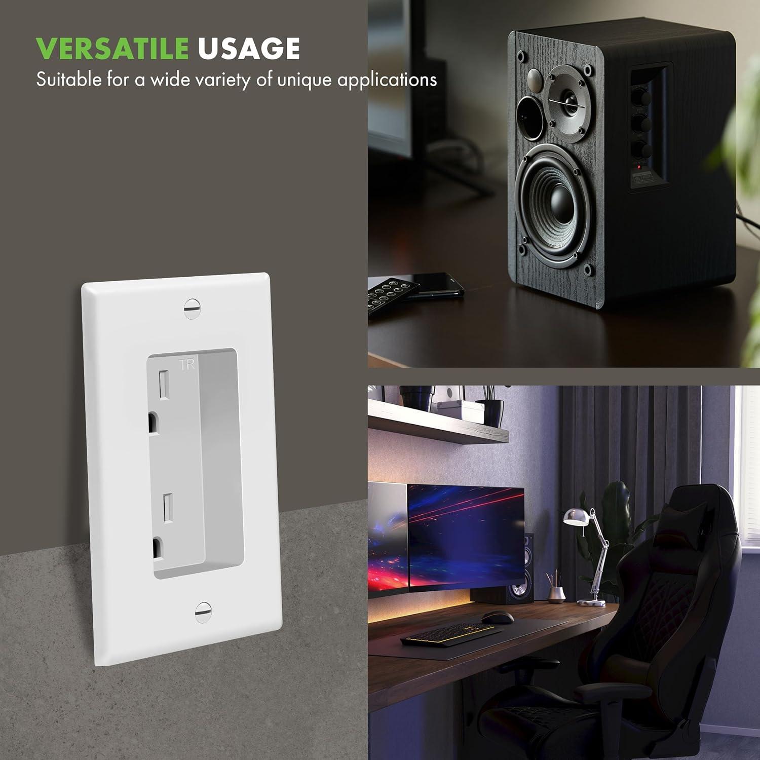 Toma de Corriente Dúplex Empotrada TOPGREENER 15A 125V Blanco 2 Pzs