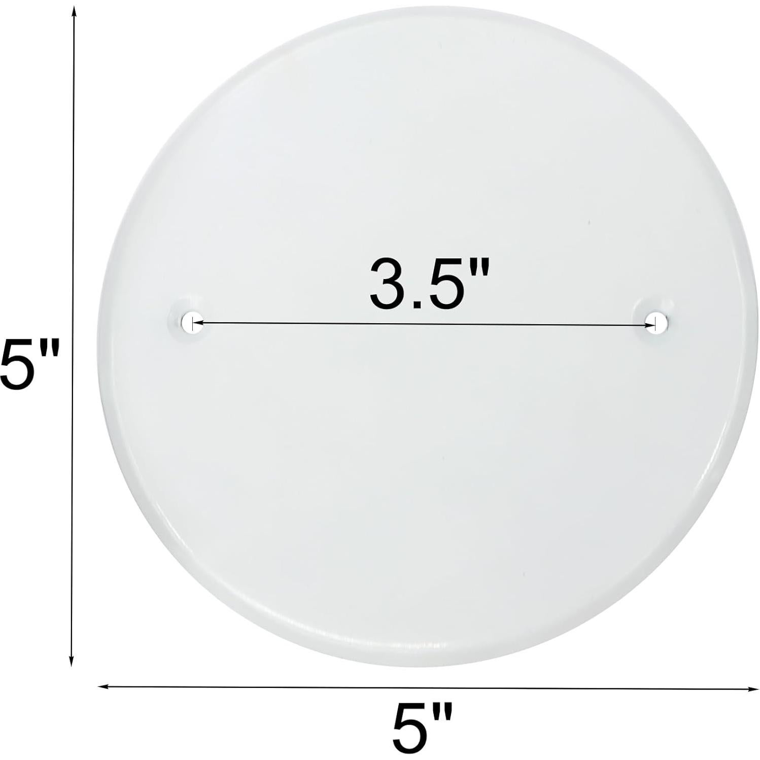 Cubierta de techo metálica Baudelun 5" blanca, paquete de 4