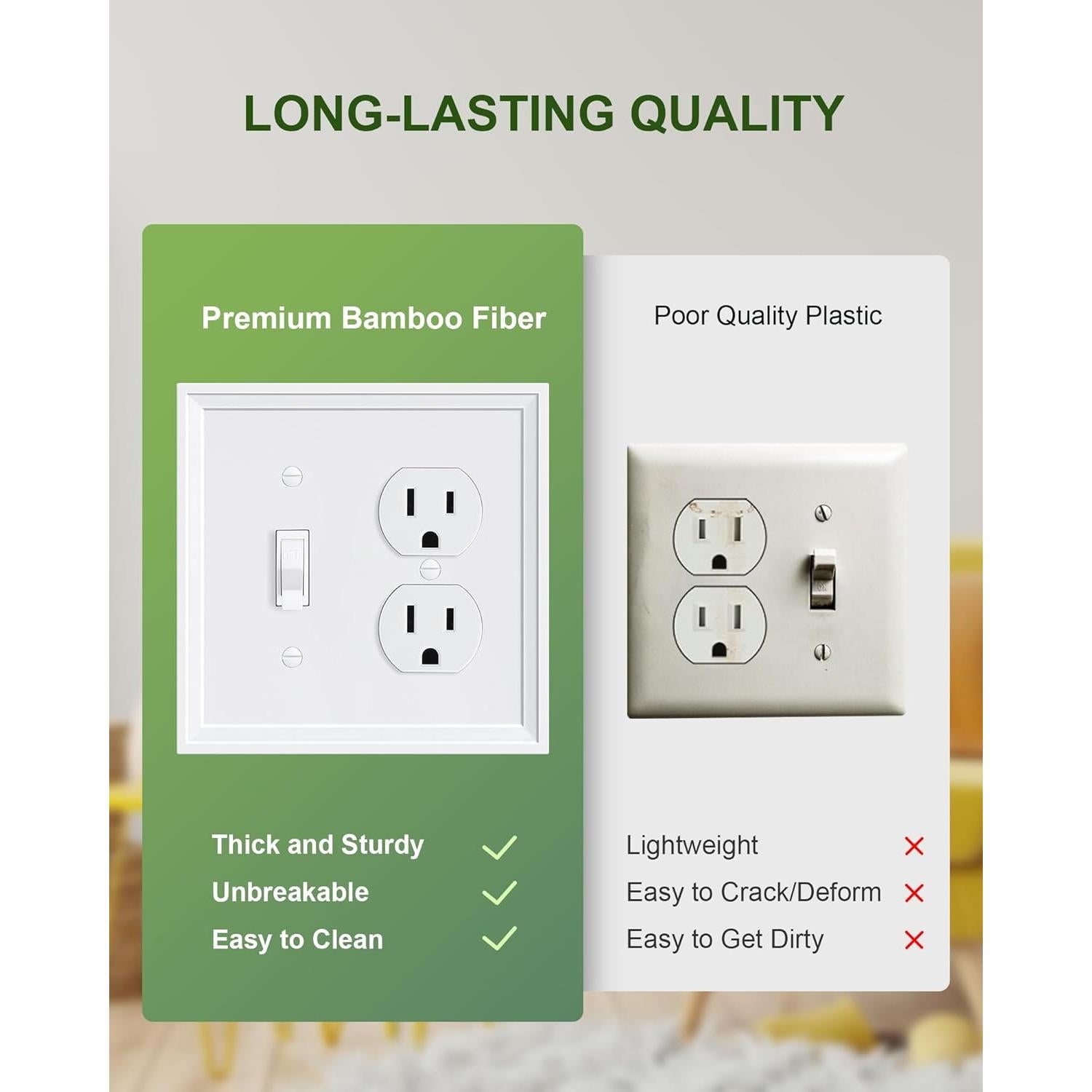 Placa de Cubierta de Interruptor y Enchufe Treewell 2 Paquetes