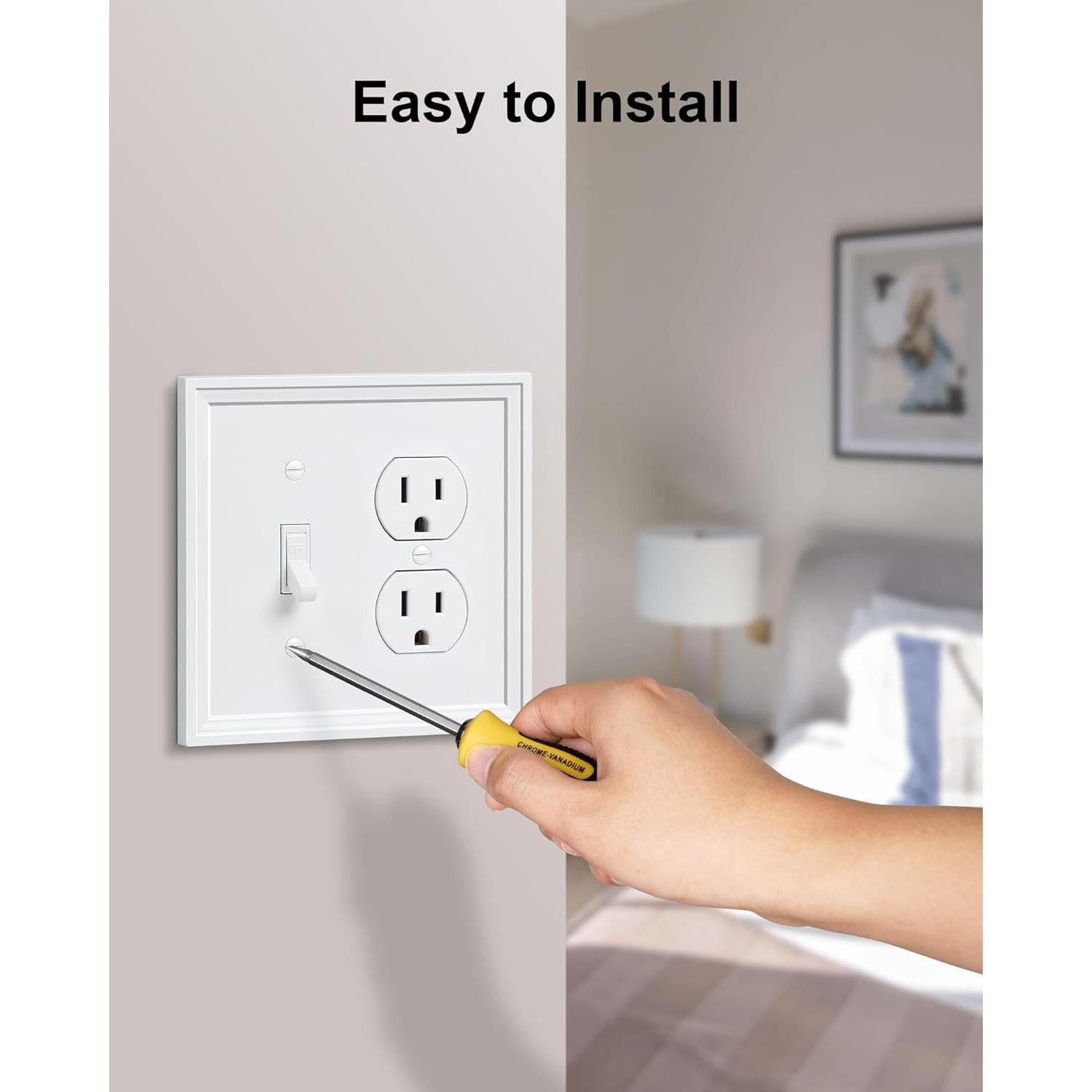 Placa de Cubierta de Interruptor y Enchufe Treewell 2 Paquetes