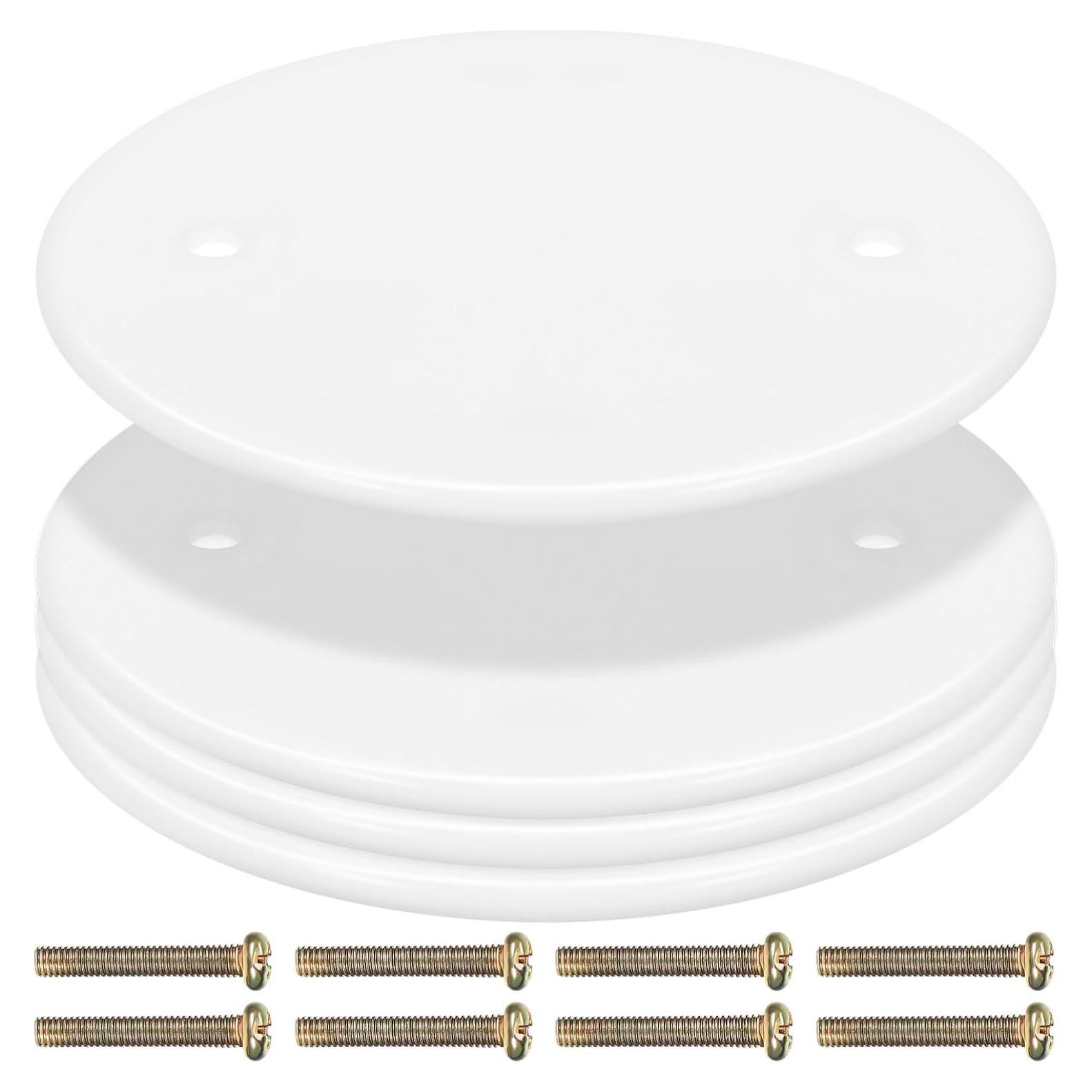 Tapa Redonda Blanca para Techo STOBOK 11x11cm 4Pcs