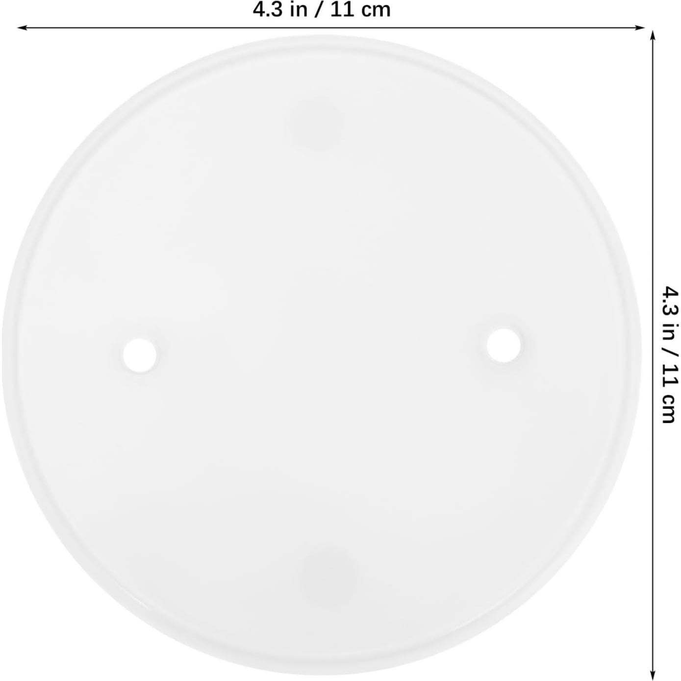Tapa Redonda Blanca para Techo STOBOK 11x11cm 4Pcs