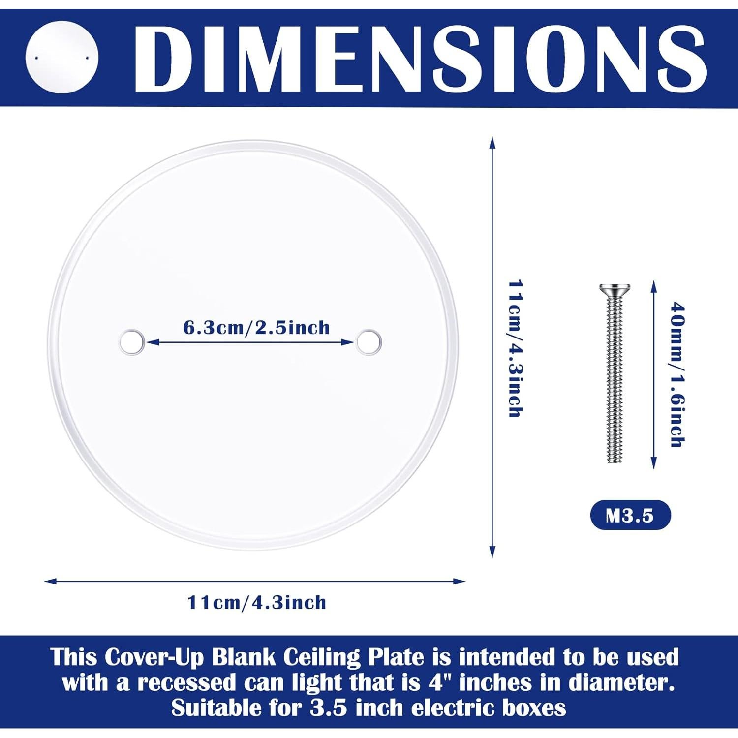 Cubierta Plana de Plástico Shimeyao 11 cm - 26 Piezas