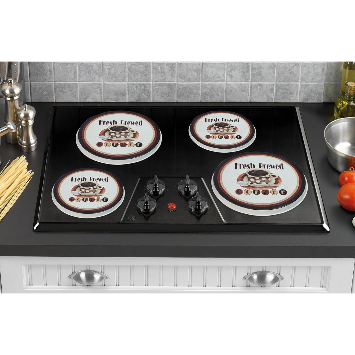 Cubiertas para quemadores de estufa eléctrica Reston Lloyd 4 piezas