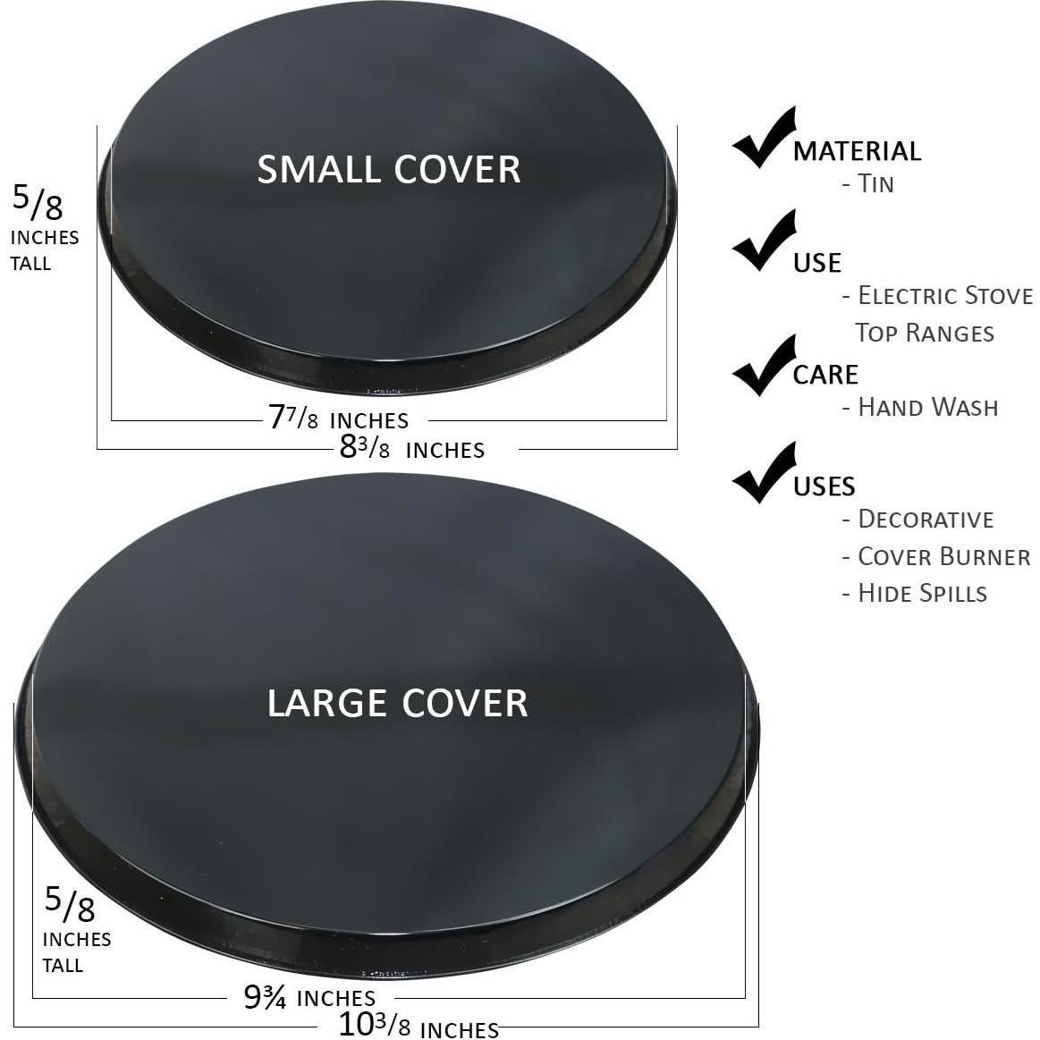 Cubiertas para quemadores de estufa eléctrica Reston Lloyd 4 piezas