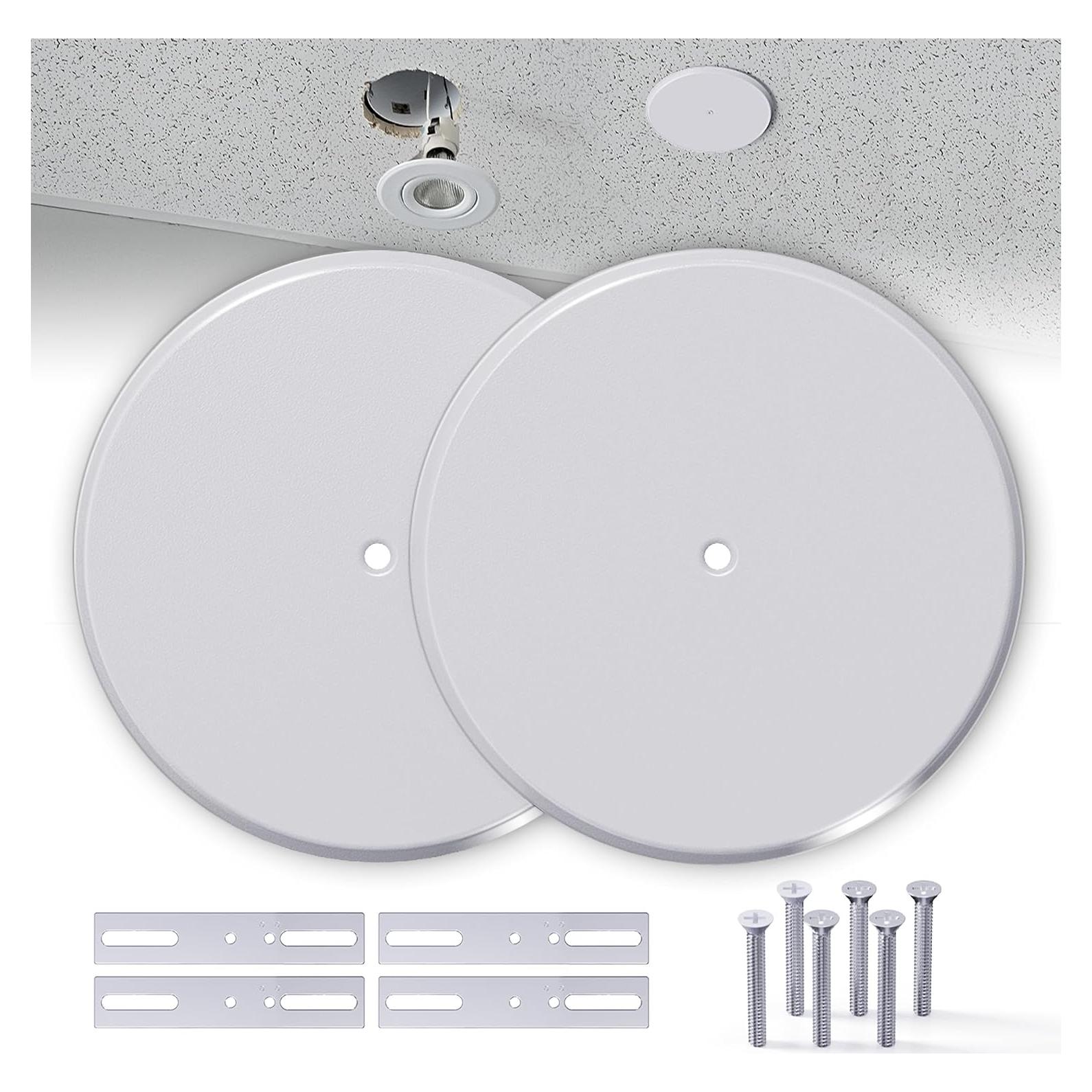 Placas de Cubierta de Techo WunoShop 2 Pcs 12.7 cm Metal Blanco