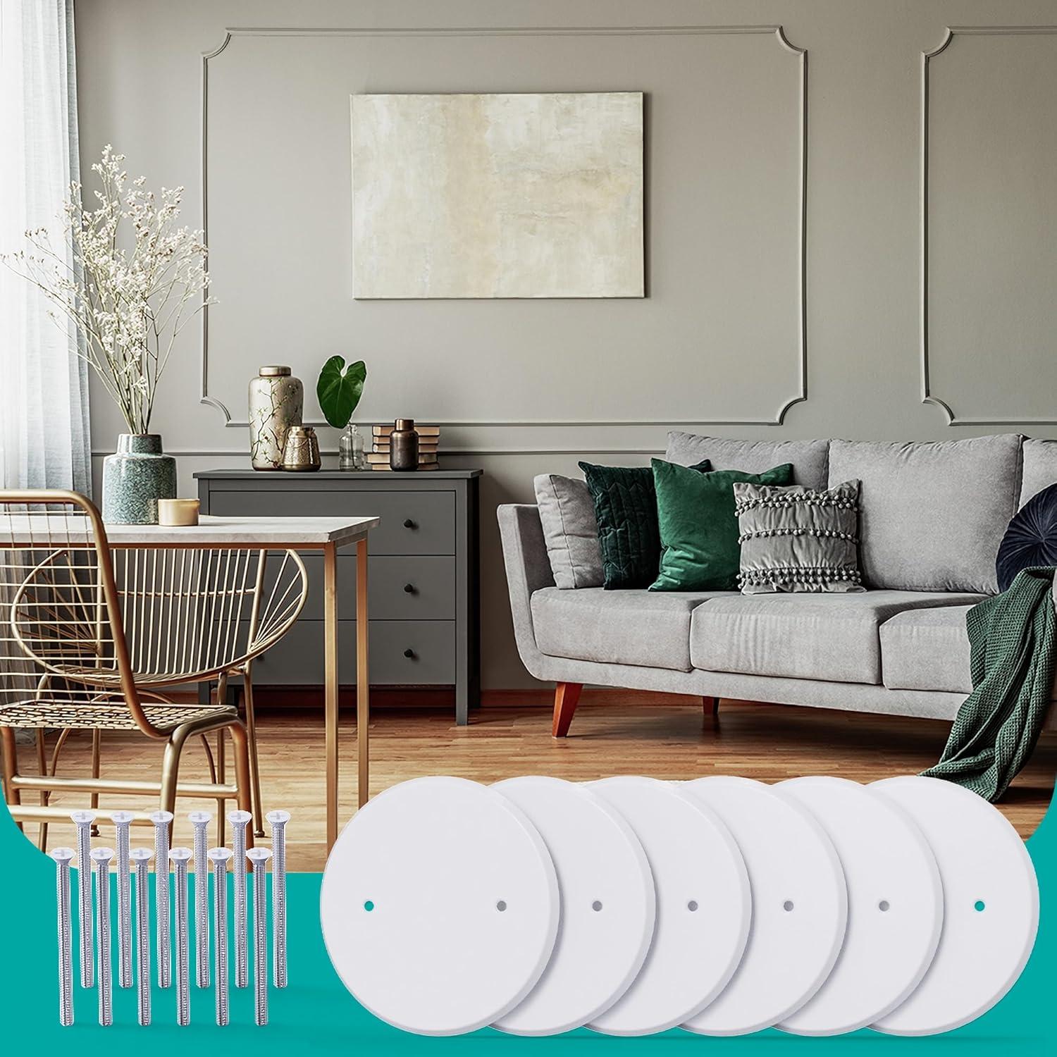 Placa de Cubierta de Techo Wuno Shop 3 Pcs Redonda 12.7 cm