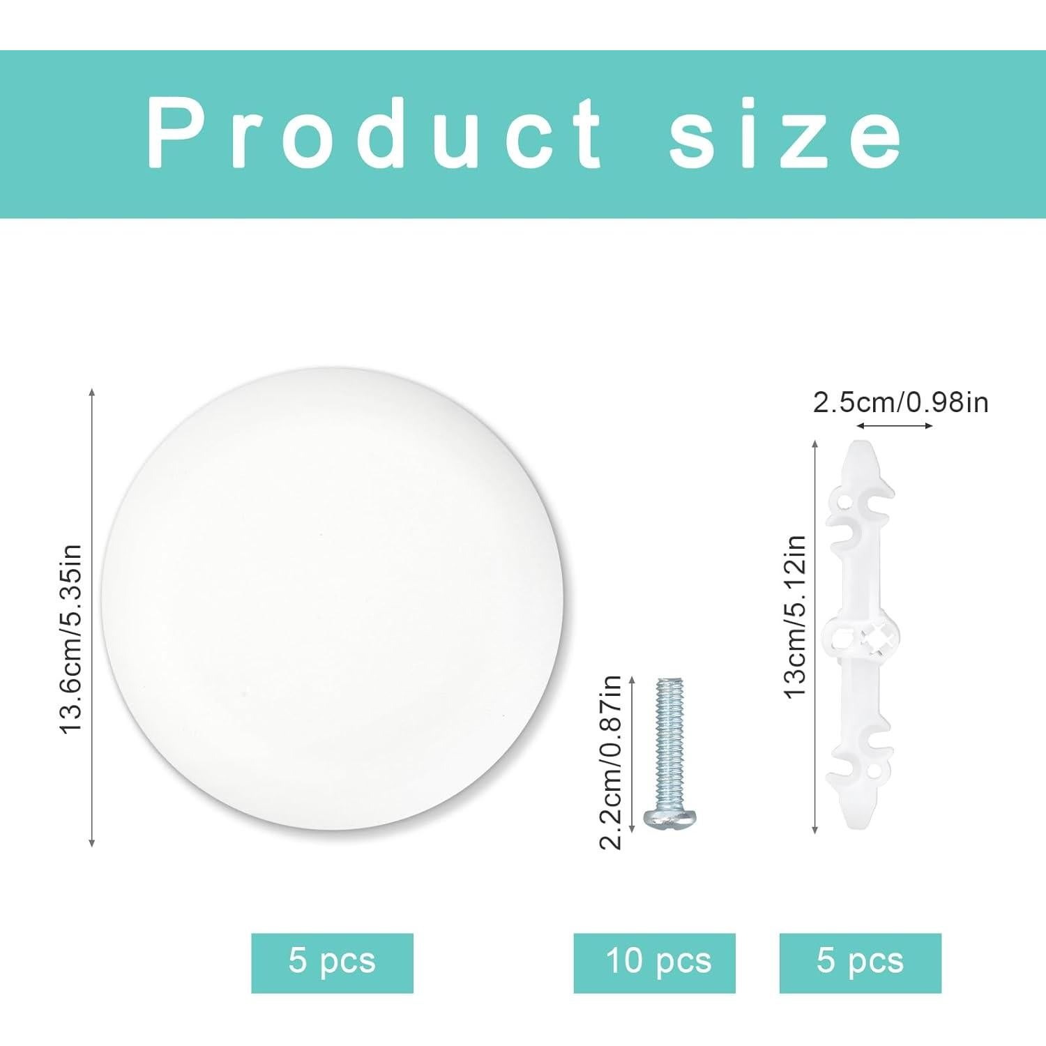 5 Placas de Cubierta de Techo Tinoaly 13.6cm Blancas