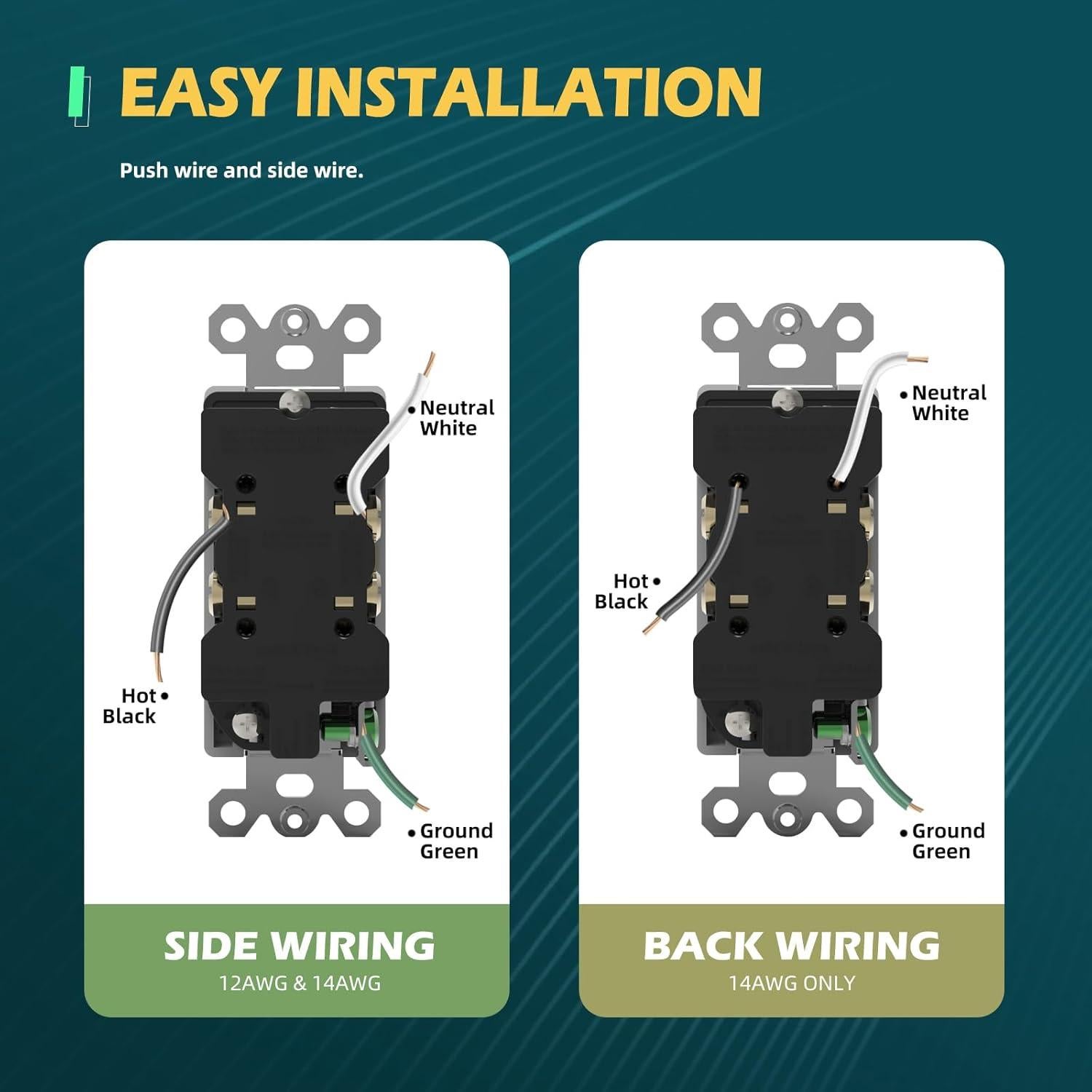 Tomacorrientes Decorativos TOPELER 15A Blanco Paquete de 10