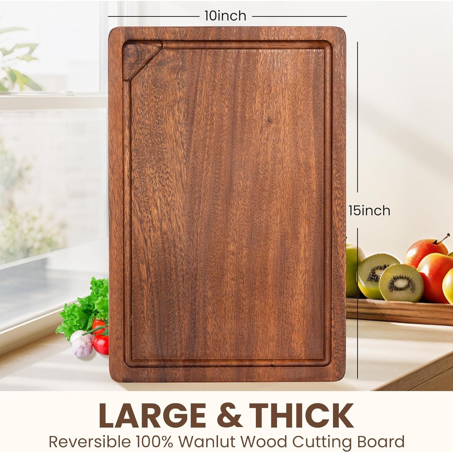 Tabla de Cortar de Madera de Nogal Recuerdos Divertidos 38x25cm