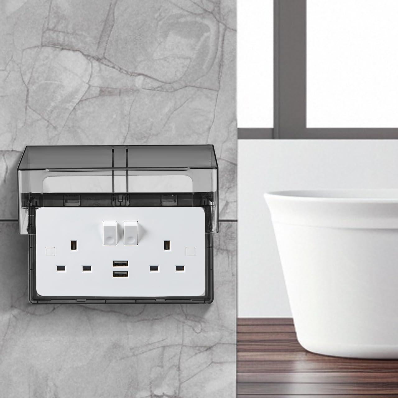 Cubierta de Enchufe Exterior STOBOK a Prueba de Climas 20x12cm