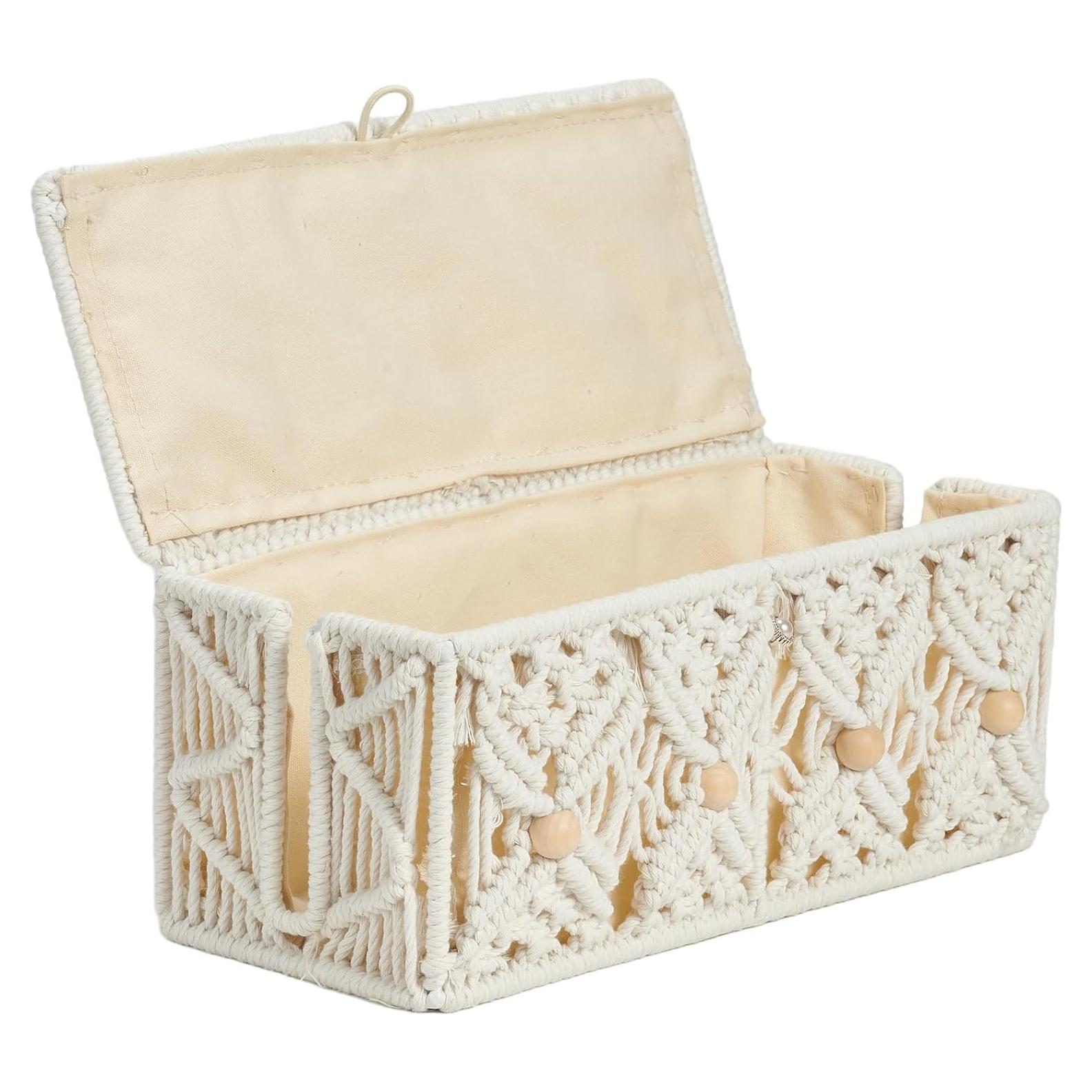 Caja de Gestión de Cables VinneGenzz Mediana Algodón Blanco Roto