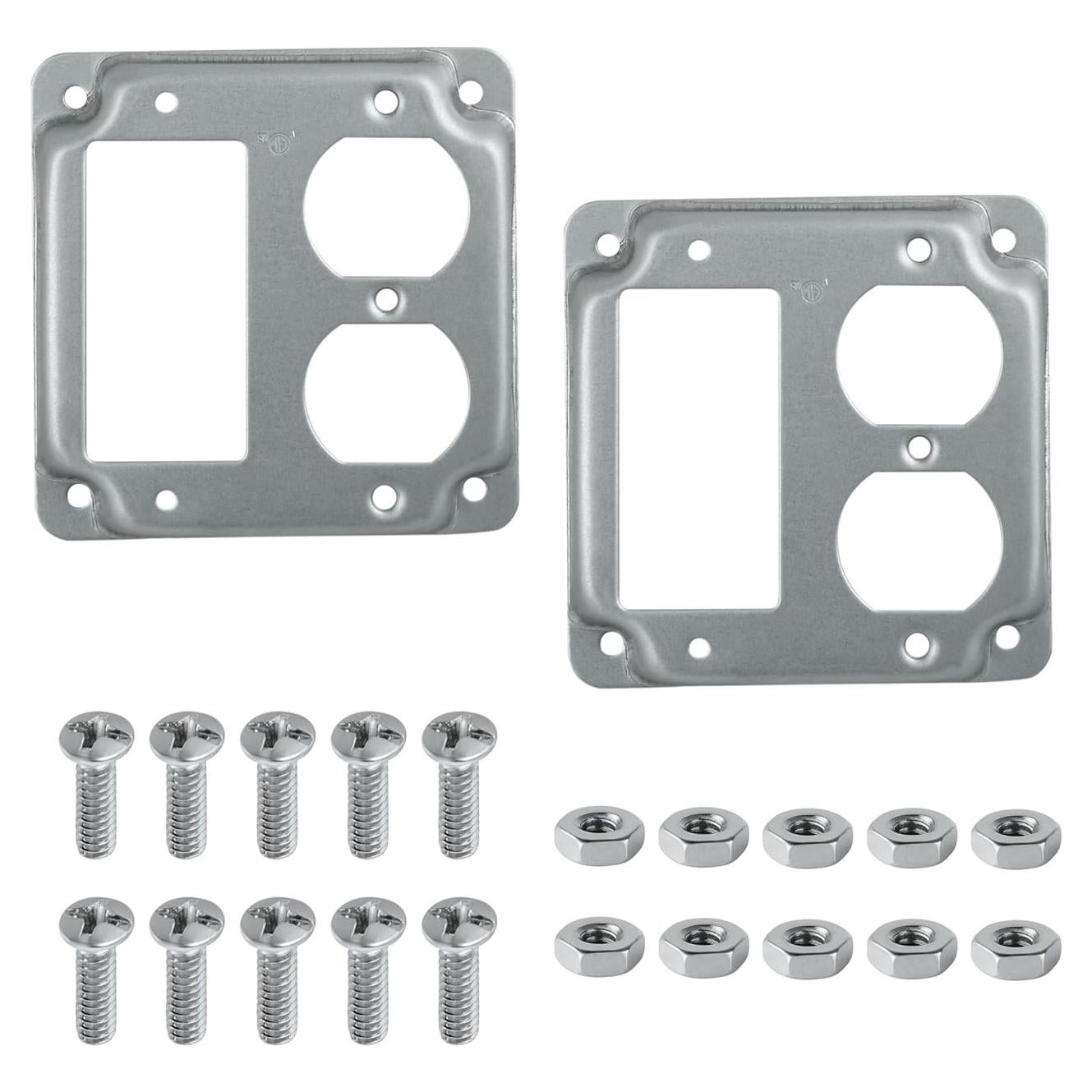 Cubierta de Caja Eléctrica DIFFWELY Cuadrada 10.16 cm x 10.16 cm (Paquete de 2)