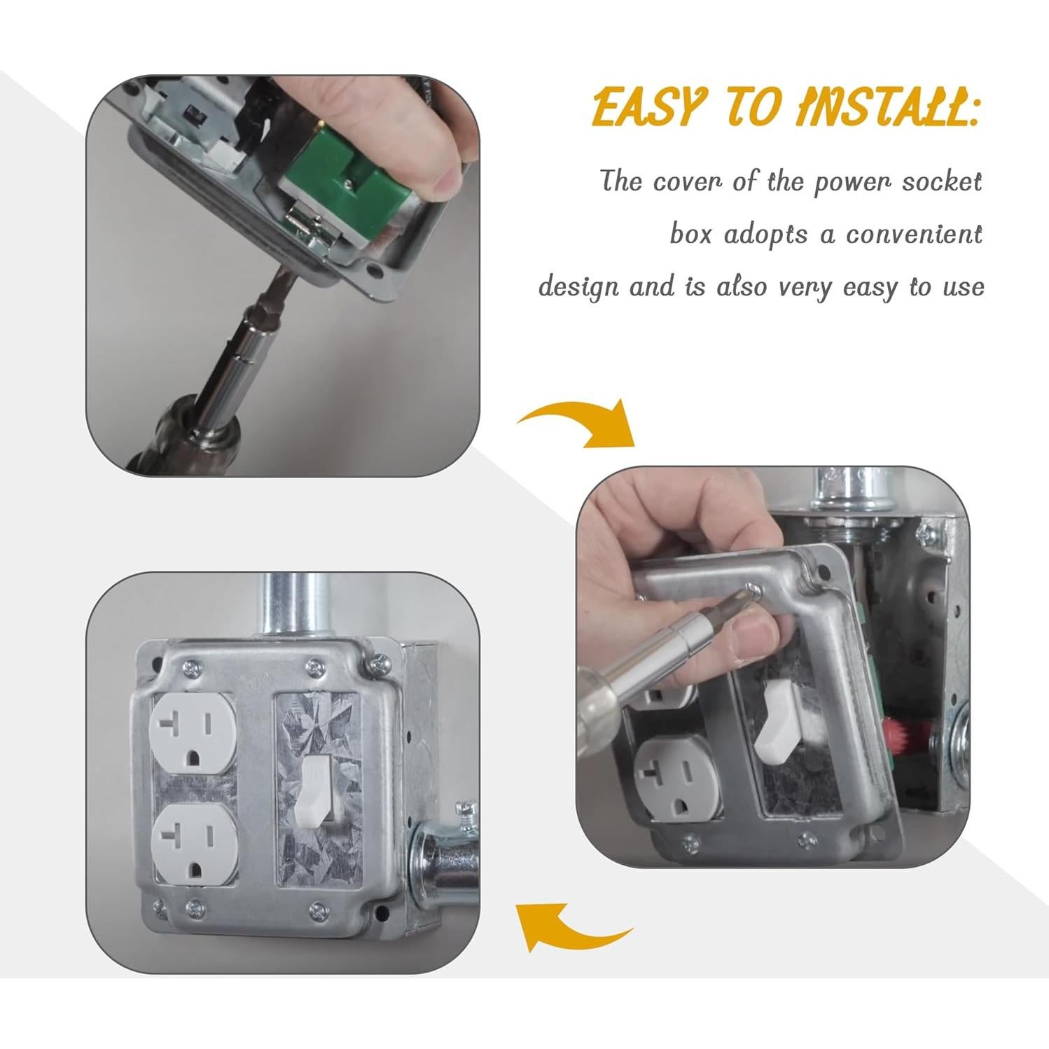 Cubierta de Caja Eléctrica DIFFWELY Cuadrada 10.16 cm x 10.16 cm (Paquete de 2)