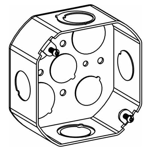 Caja Eléctrica Octagonal Orbit 4RB-MKO 10.16 cm Acero