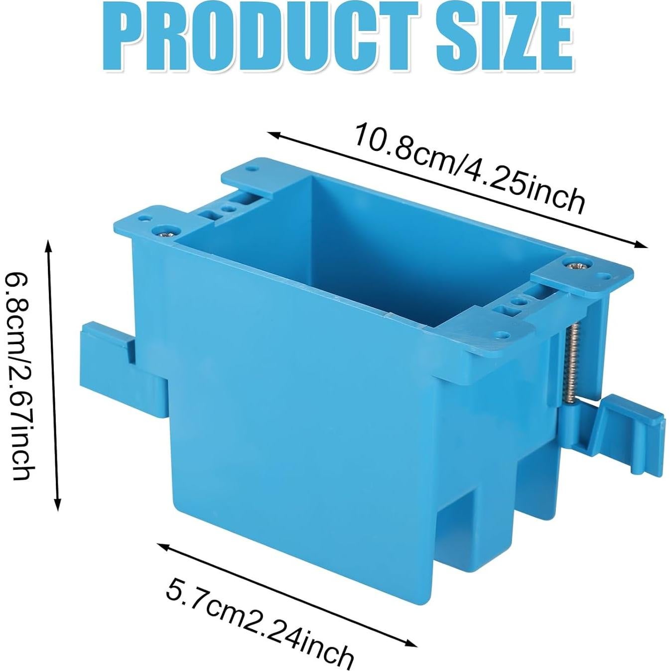 5 Piezas Caja de Salida Eléctrica 1-Gang Lasuroa 10.8x5.7cm