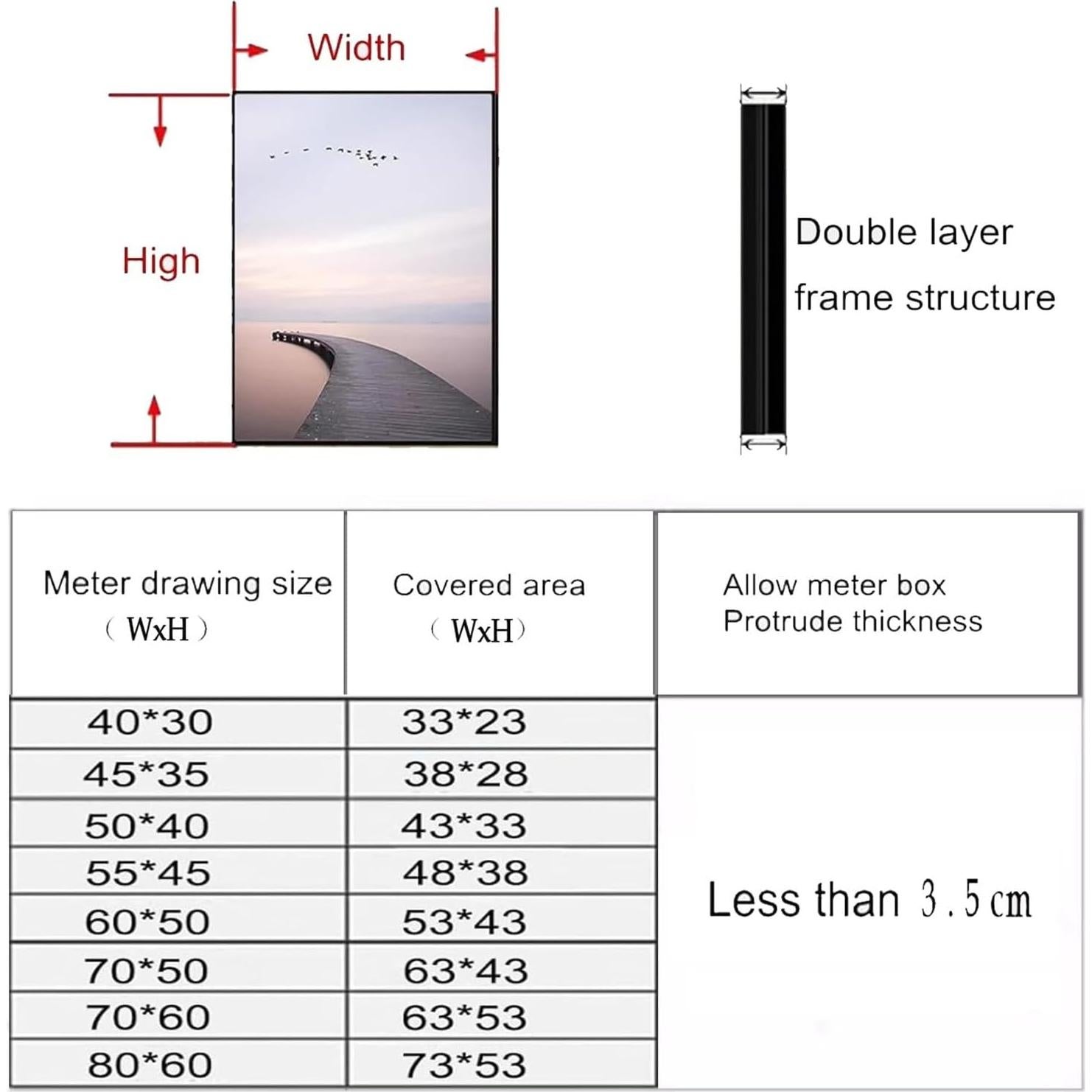 Cubierta Decorativa de Caja de Medidor BUJNIE 30x40cm