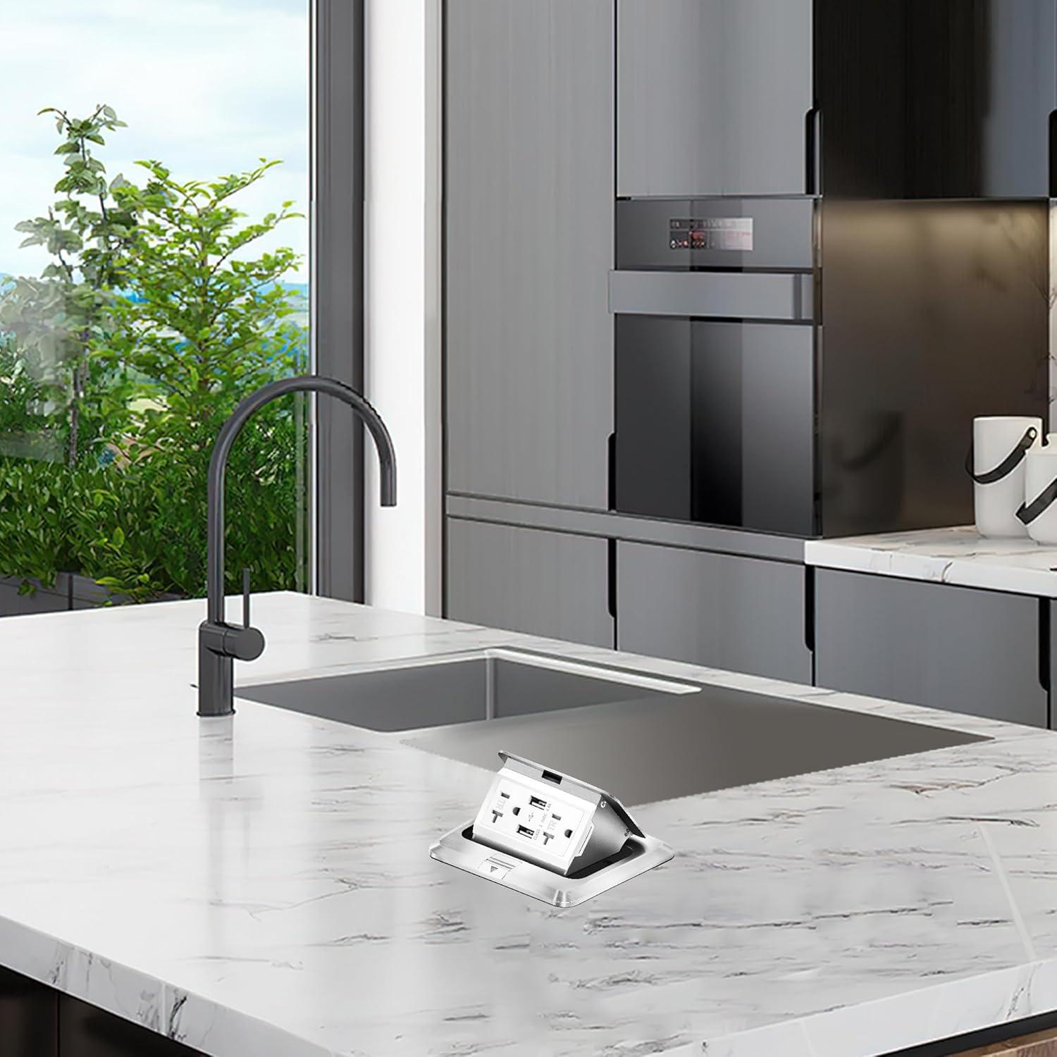 Enchufe empotrado Vagueior 20A + 4.8A USB a prueba de agua