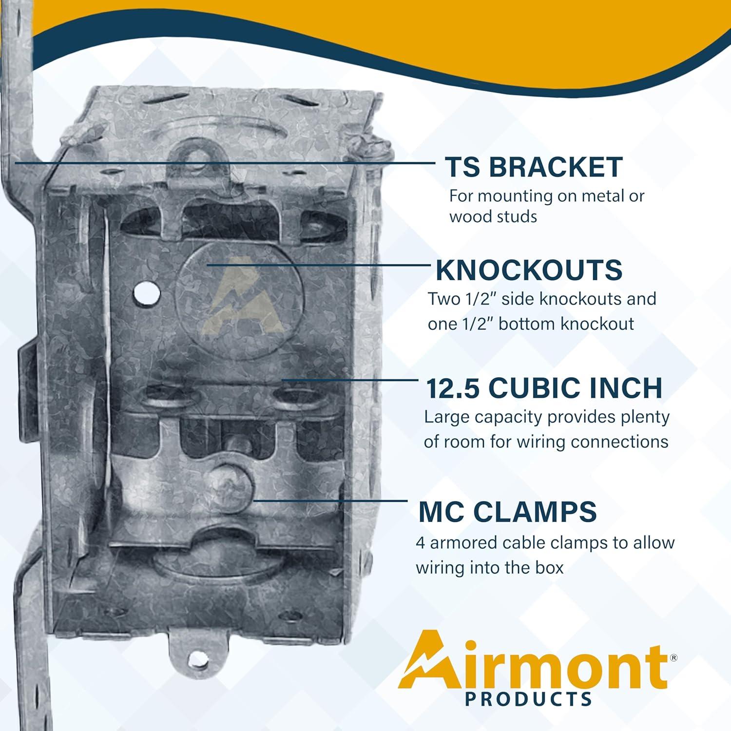 Caja de Interruptor Eléctrica Airmont 2" x 3" Agrupable