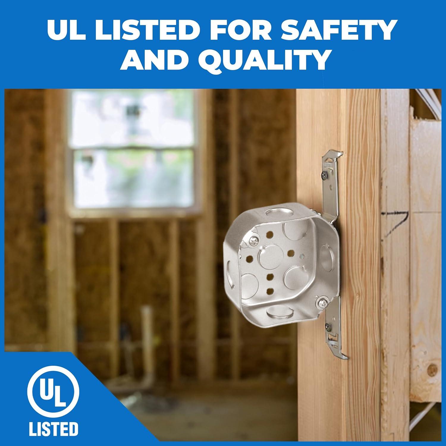 Caja Eléctrica Octagonal OHLECTRIC 10.16cm con Soporte Lateral