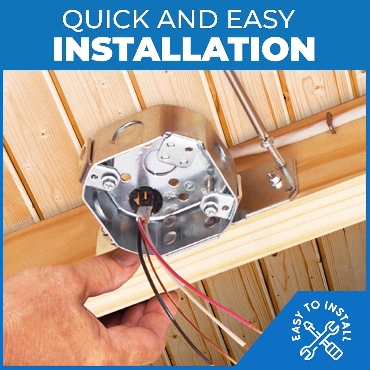 Caja Eléctrica Octagonal OHLECTRIC 10.16cm con Soporte Lateral