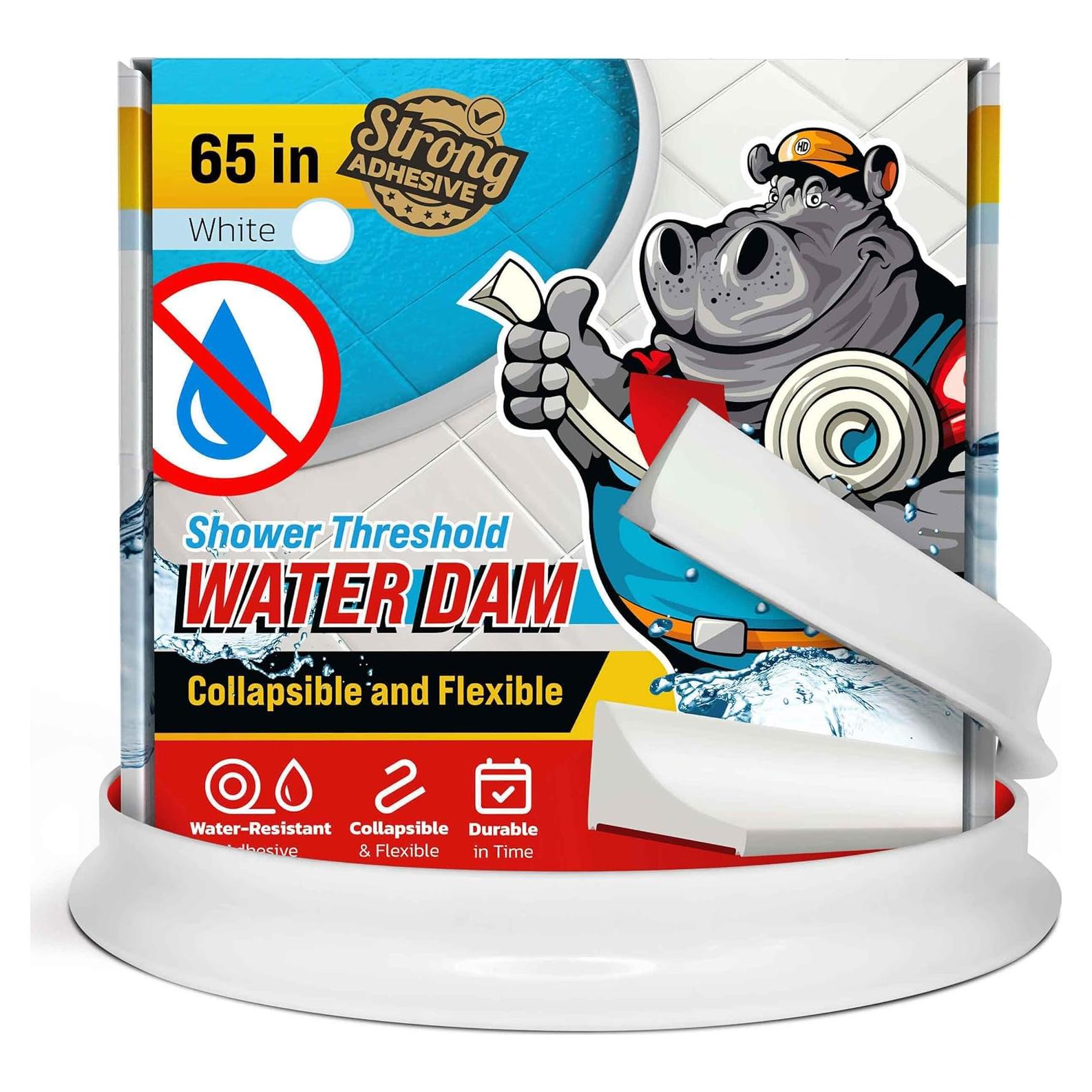 Barrera de Agua para Ducha Hippo Dam 165 cm Blanca