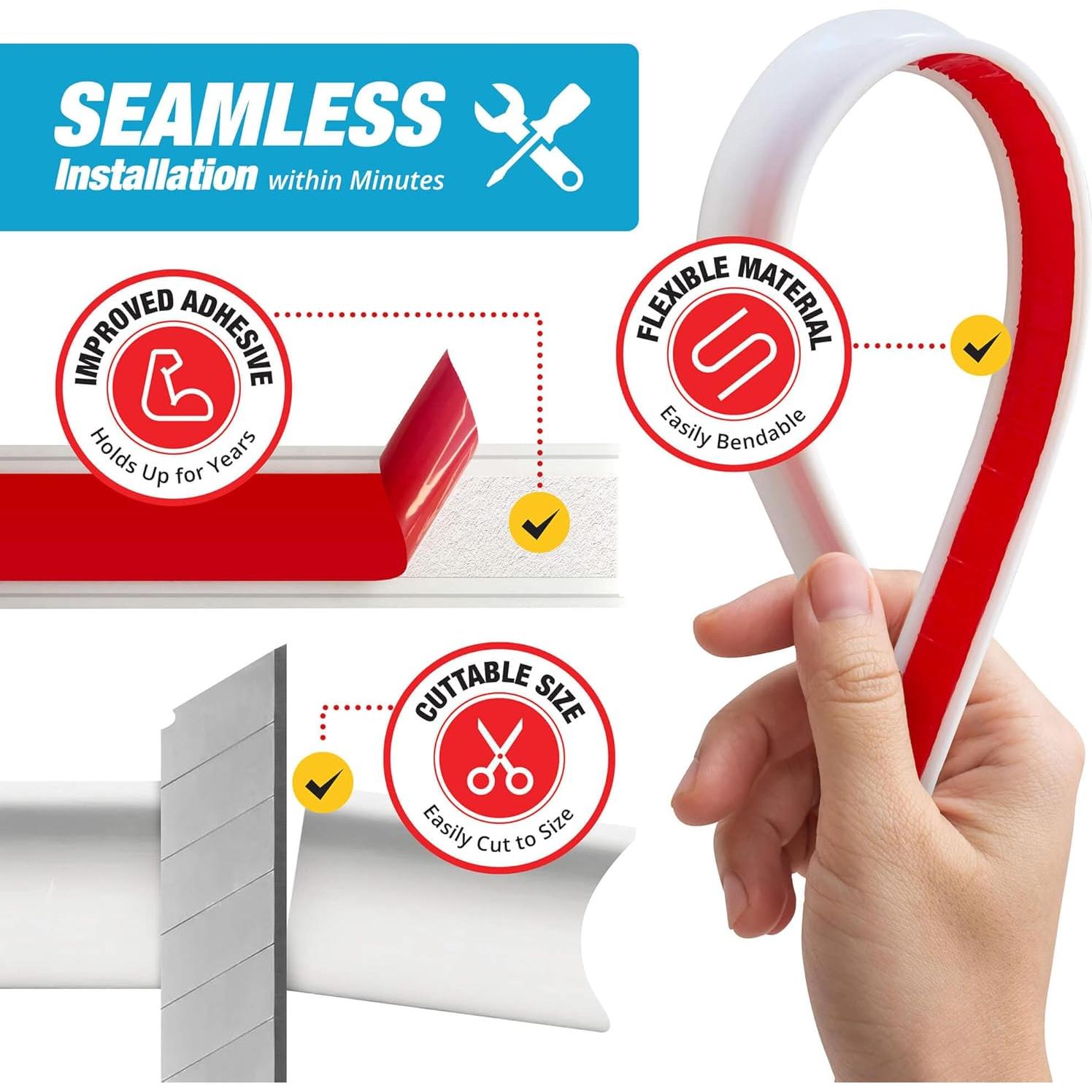 Barrera de Agua para Ducha Hippo Dam 165 cm Blanca