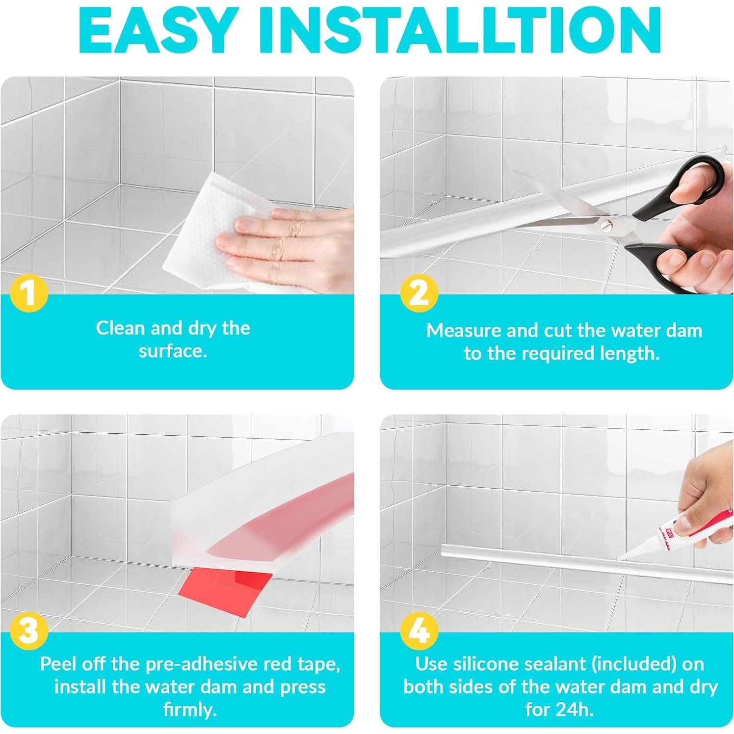 Umbral de Ducha DLYYPLUS 67" (170.18 cm) Autoadhesivo