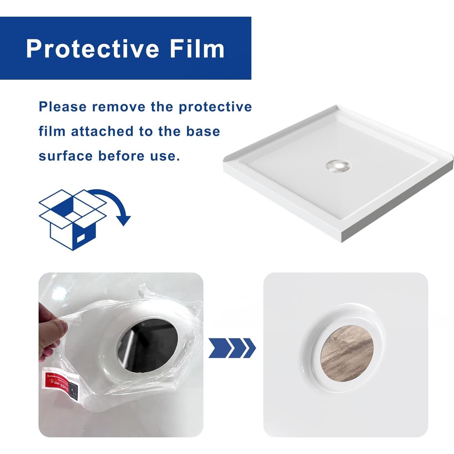 Base de Ducha 91.44 cm Doble Umbral Goodyo Blanco Brillante