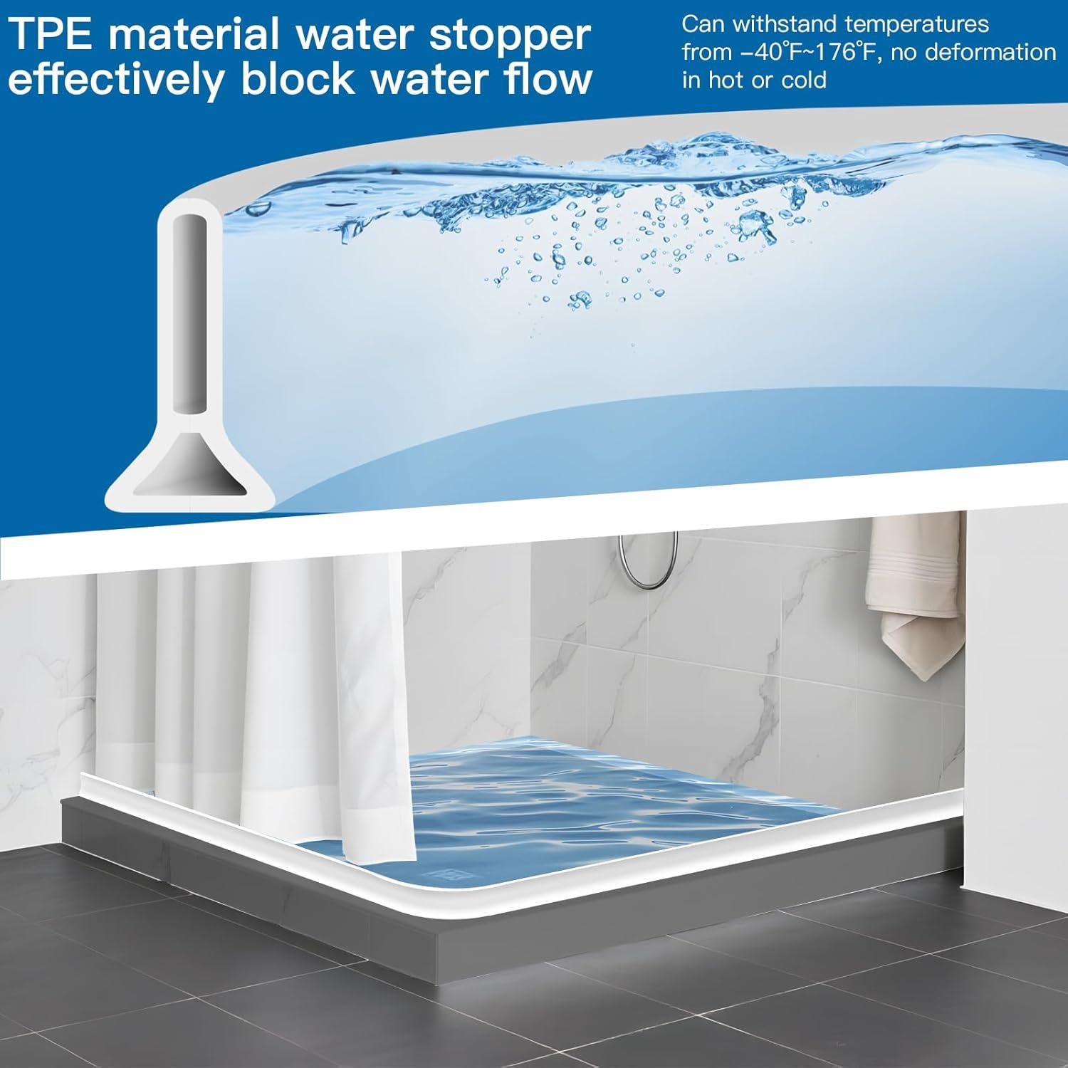 Barrera de agua para umbral de ducha Keptwell 67" (170 cm)