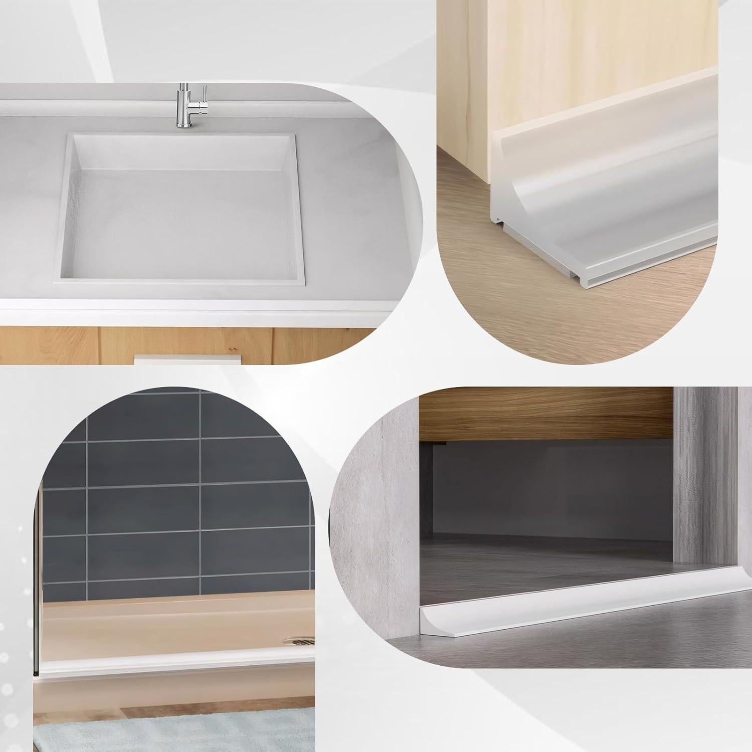 3 Piezas Dique de Agua Silicona Autoadhesivo 99 cm Panthra