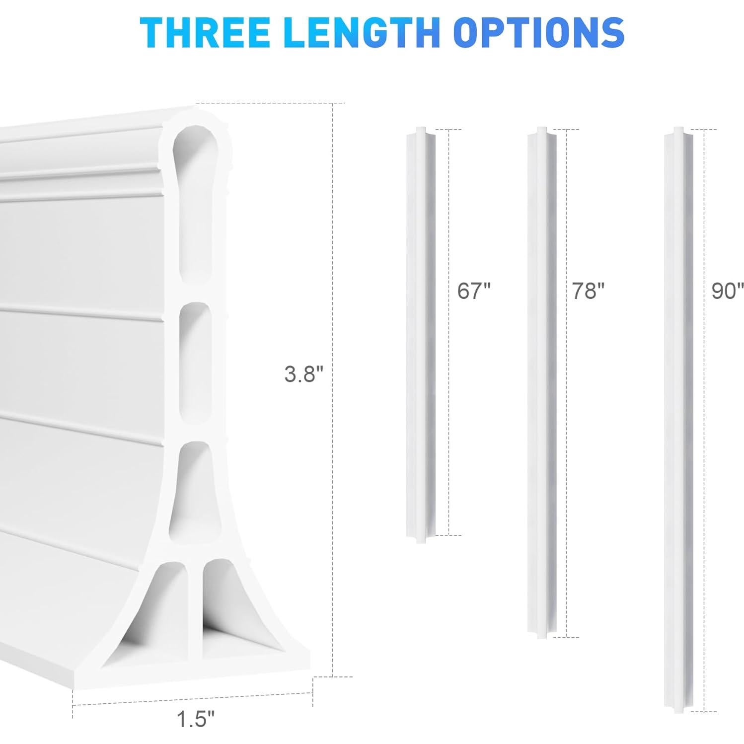 Dique de Agua para Ducha ZUERST 228.6 cm Autoadhesivo 9.65 cm Alto