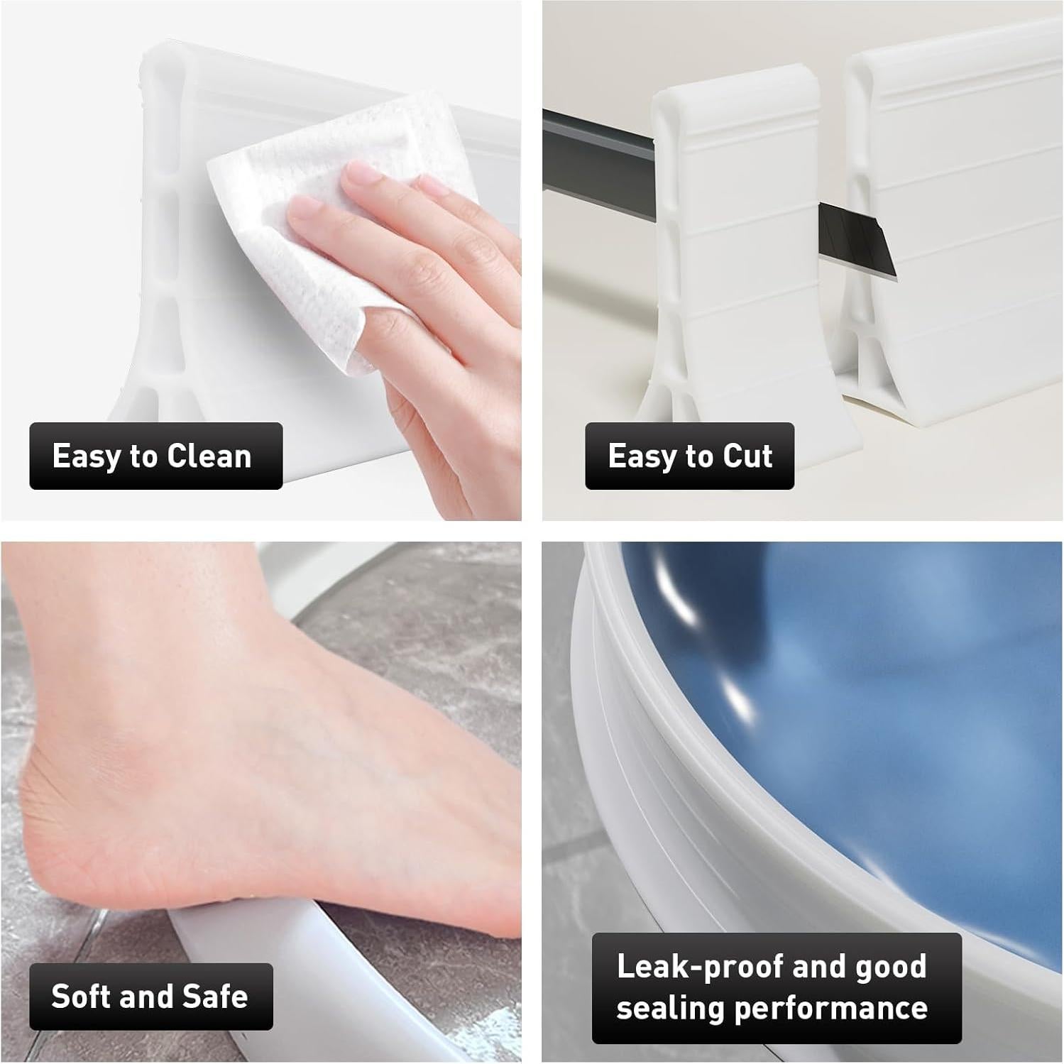 Dique de Agua para Ducha ZUERST 228.6 cm Autoadhesivo 9.65 cm Alto