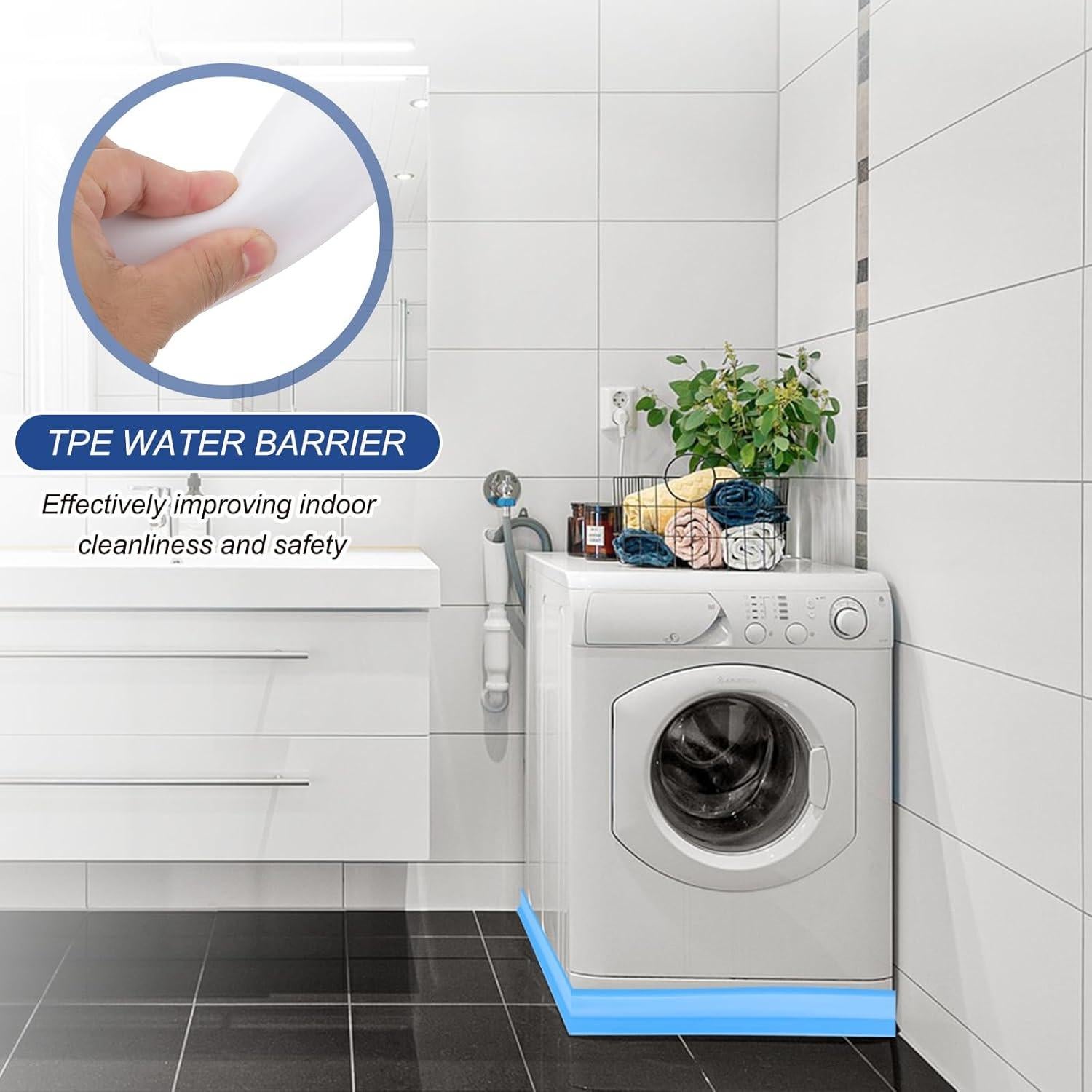 Barrera de Agua para Ducha PATIKIL 3 m TPE Blanco