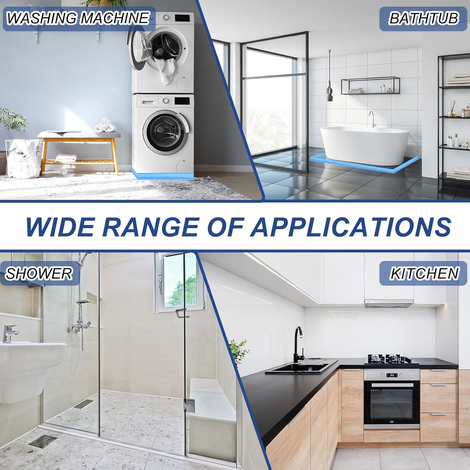 Barrera de Agua para Ducha PATIKIL 3 m TPE Blanco