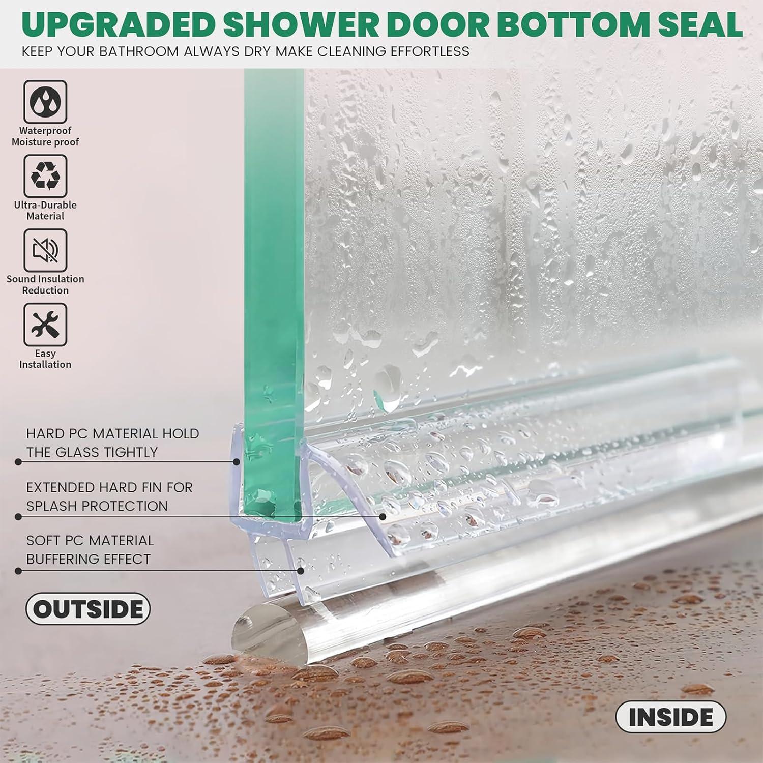 Barrera de Agua 99 cm PHMUNY PVC Transparente Tipo D para Ducha