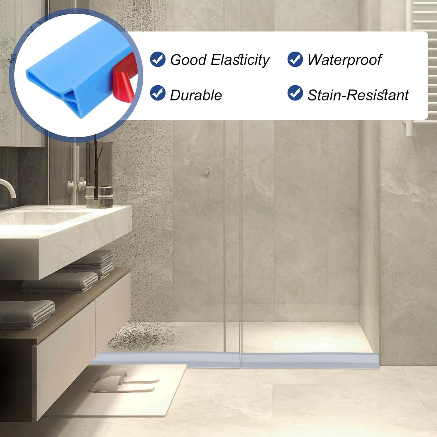 Barrera de Agua para Ducha PATIKIL 1 m Azul TPE Autoadhesiva