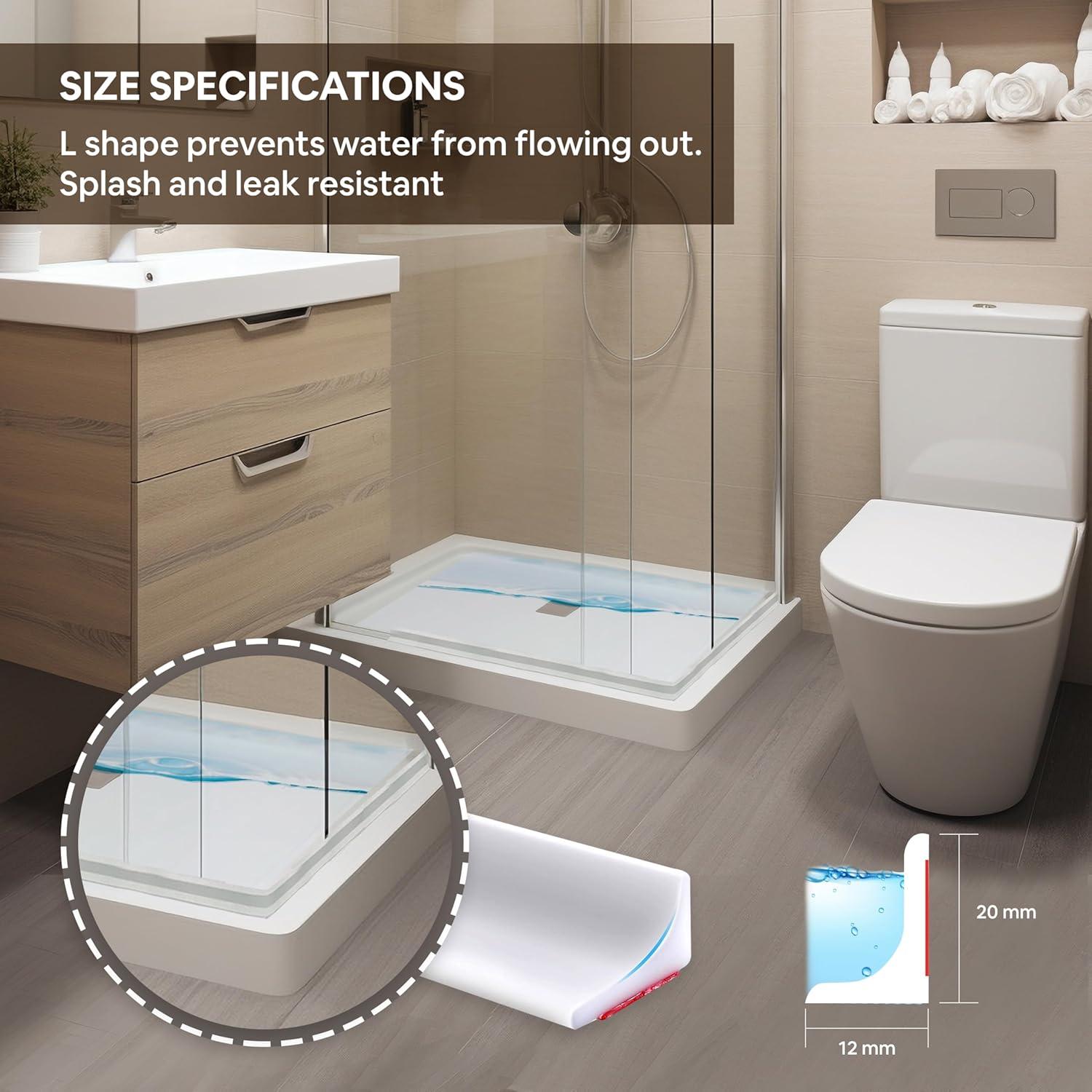 Sello de Puerta de Ducha LD3W de Silicona 170 cm Blanco