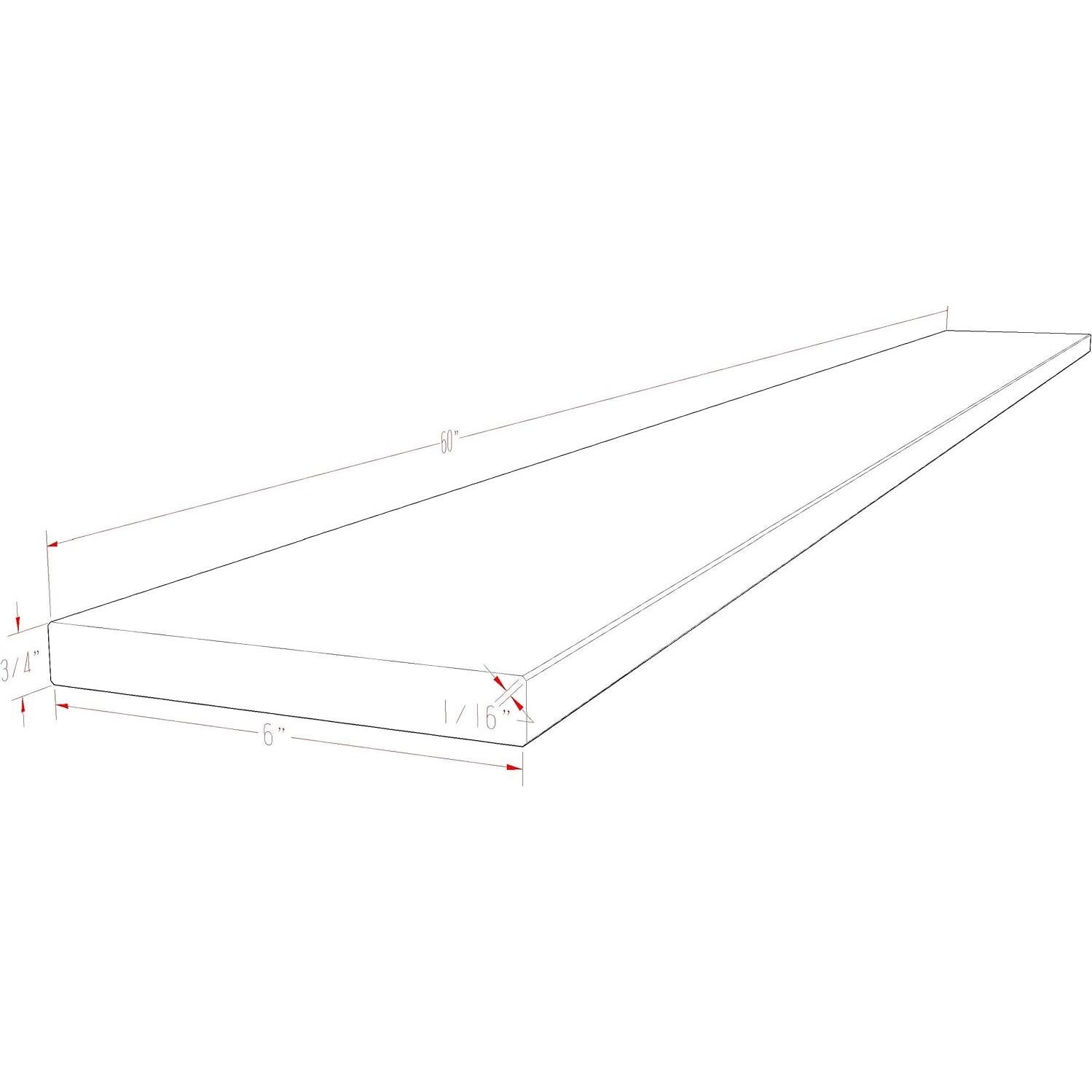 Umbral de Mármol Carrara Gris Claro Tenedos 15.24x152.4 cm