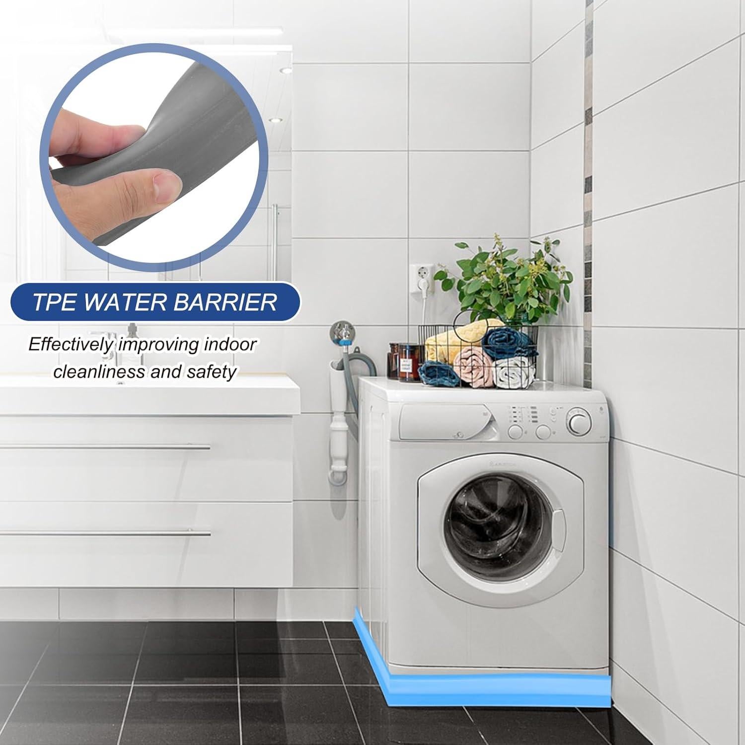 Barrera de Agua para Ducha PATIKIL 2m Autoadhesiva Gris