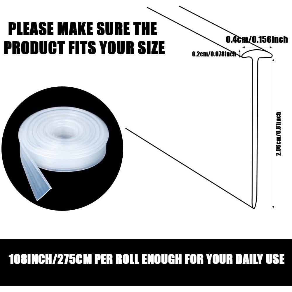 Sello Inferior de Puerta de Ducha TINSKY 2.74 m Transparente