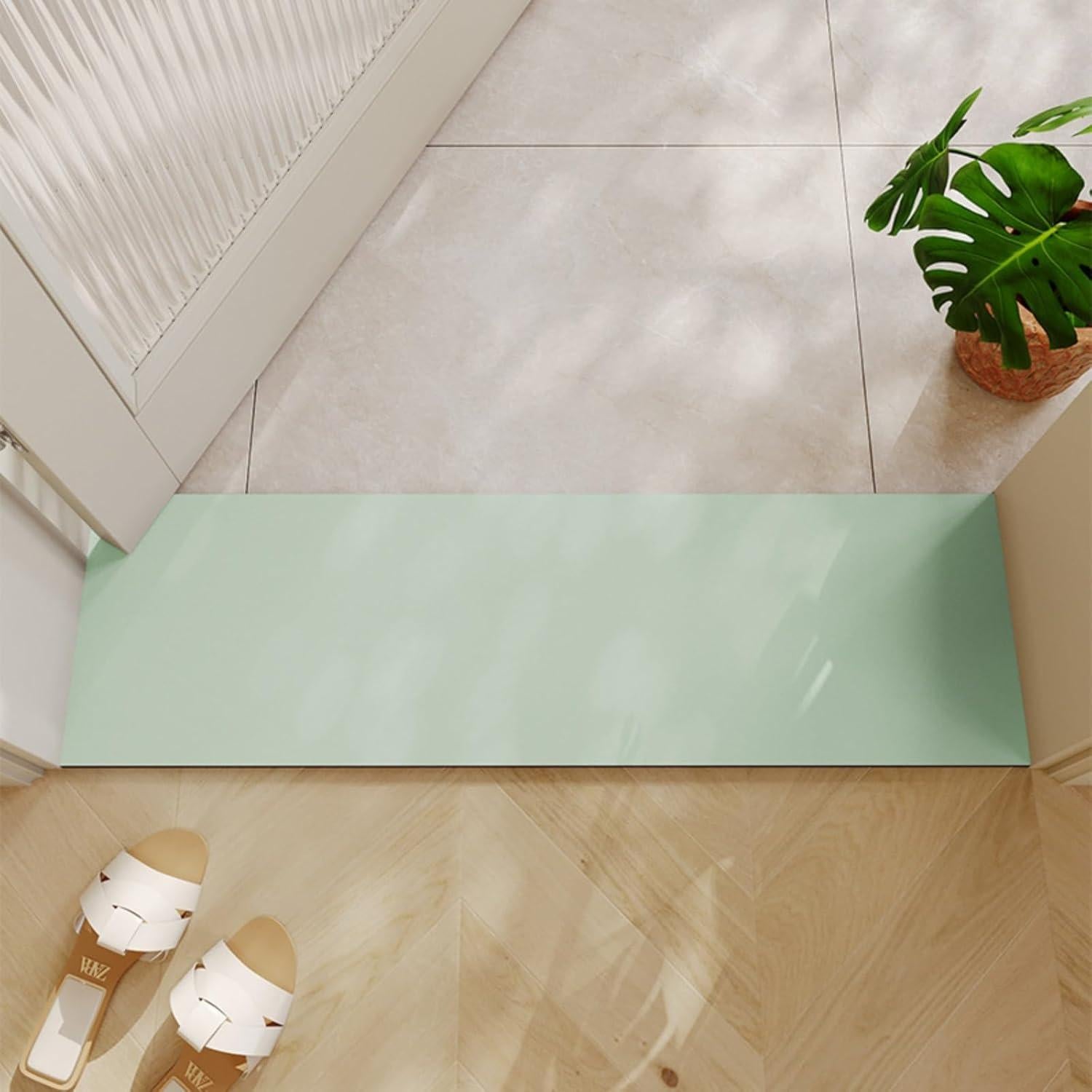 Alfombra de Baño Cortable Antideslizante BANEBOR Verde 78.74x30.48cm