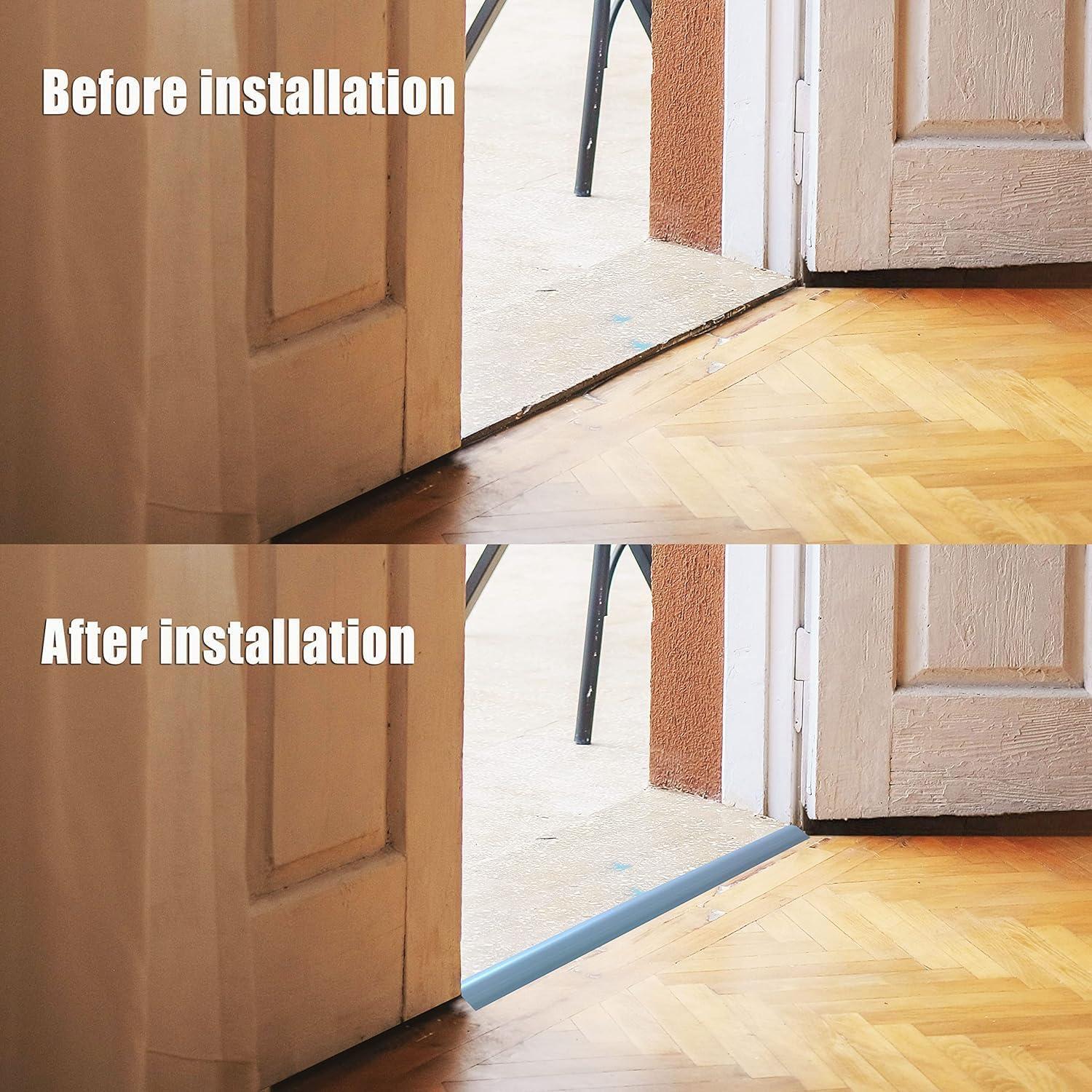 Tira de transición de suelo EaseInstall 91.44 cm PVC gris madera